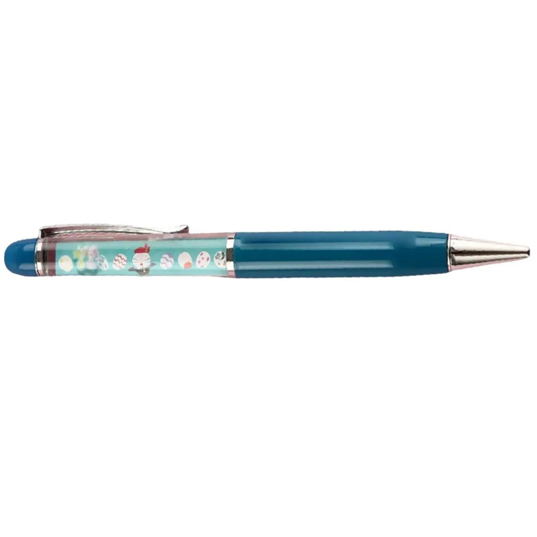 Oil Filled Liquid Swirl Metal Ballpoint Pen DIY Rotating Design