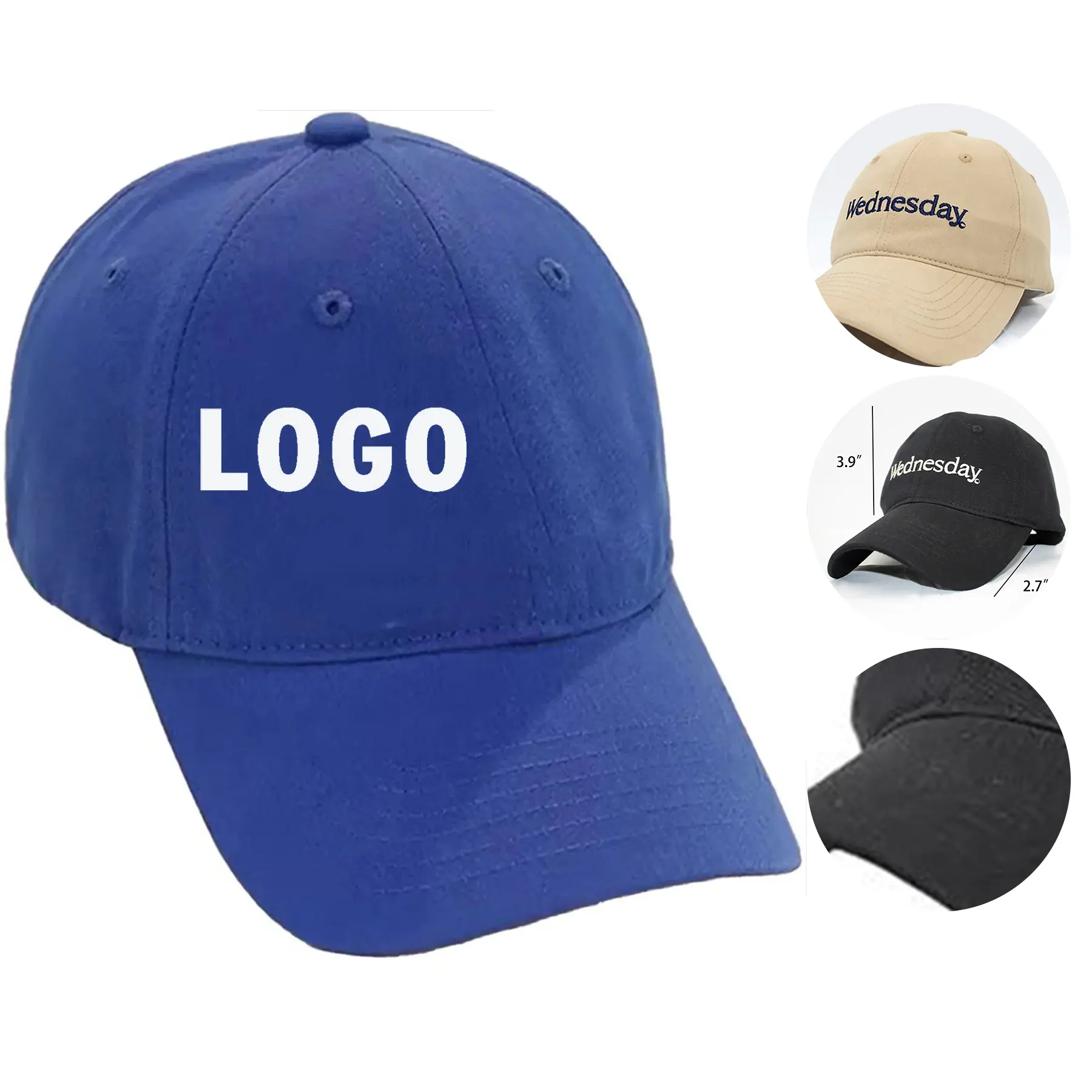 Personalized Embroidered Baseball Caps Couple Trendy Adjustable Hat 2