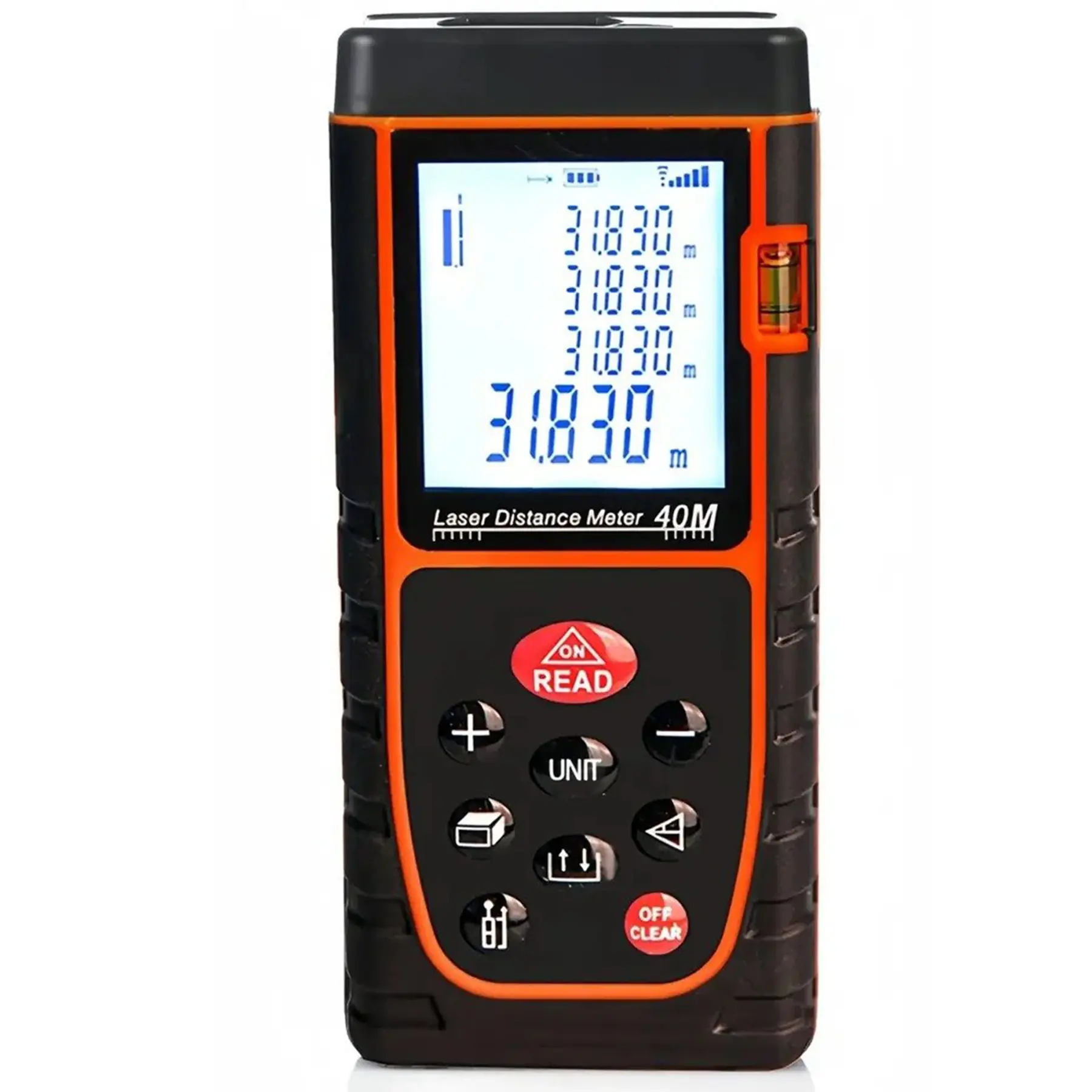 Digital Laser Distance Meter 40m Integrated Bubble Level