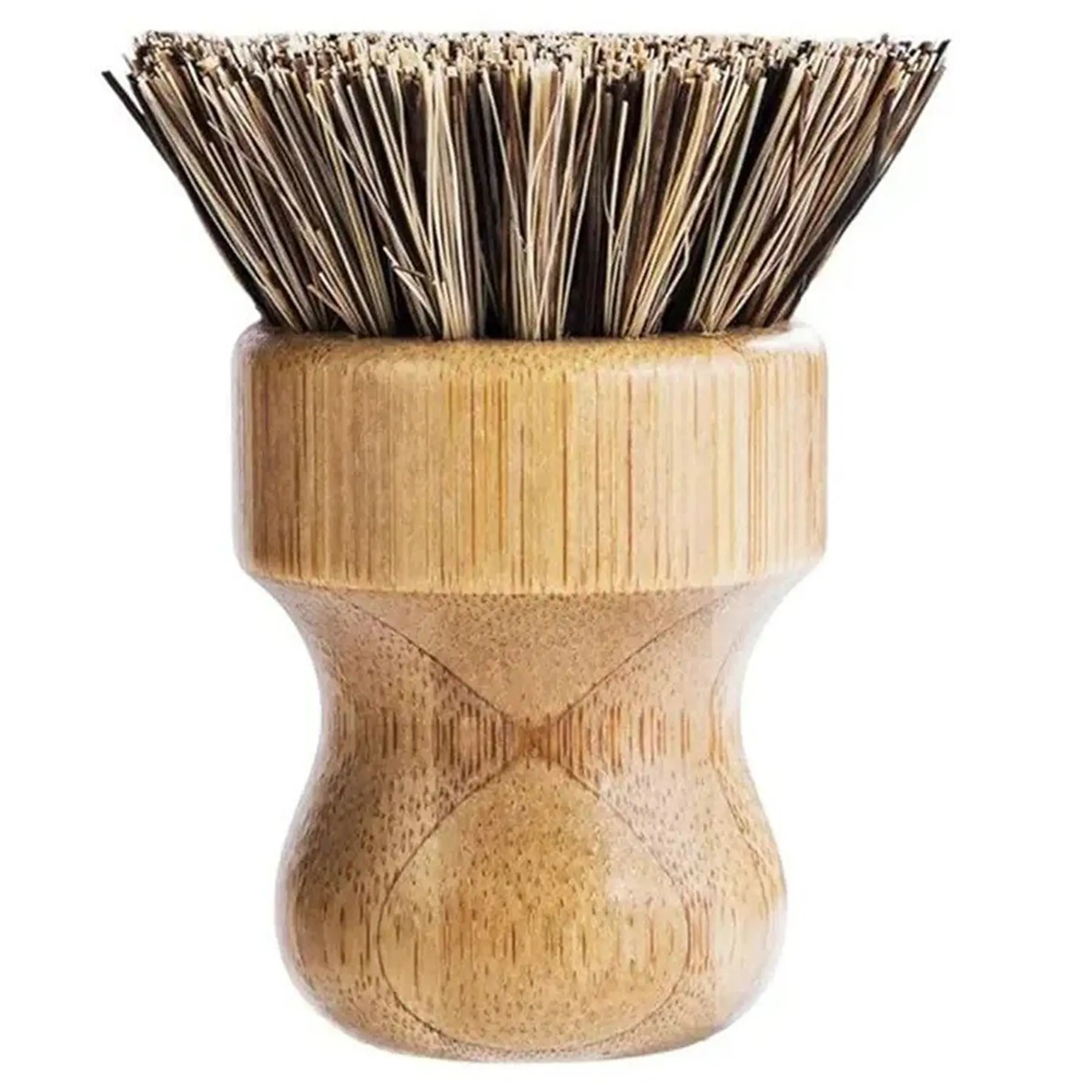Natural Bamboo Palm Scrub Brush Heavy Duty Kitchen Cleaning