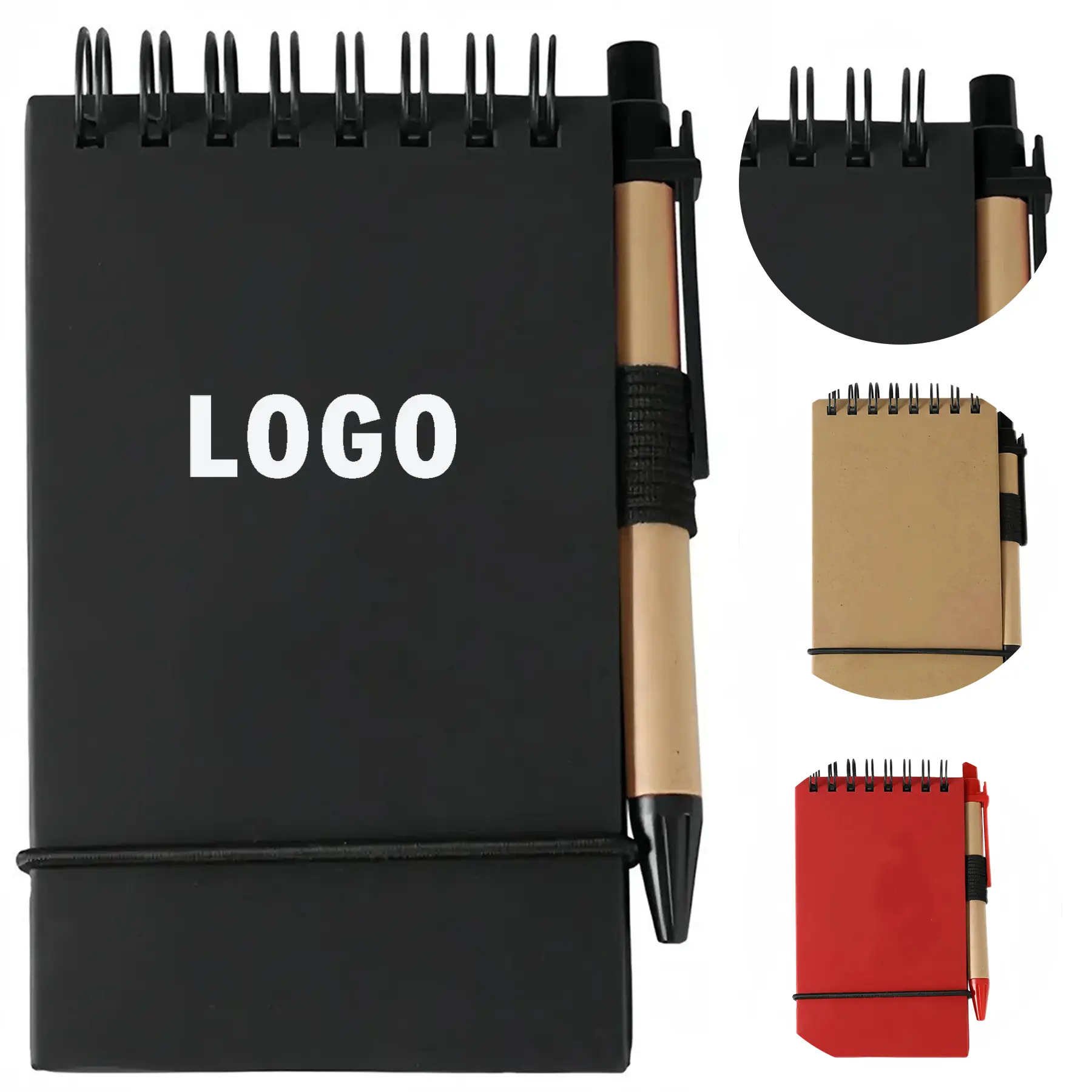 Compact Kraft Pocket Notebook Pen Set 2