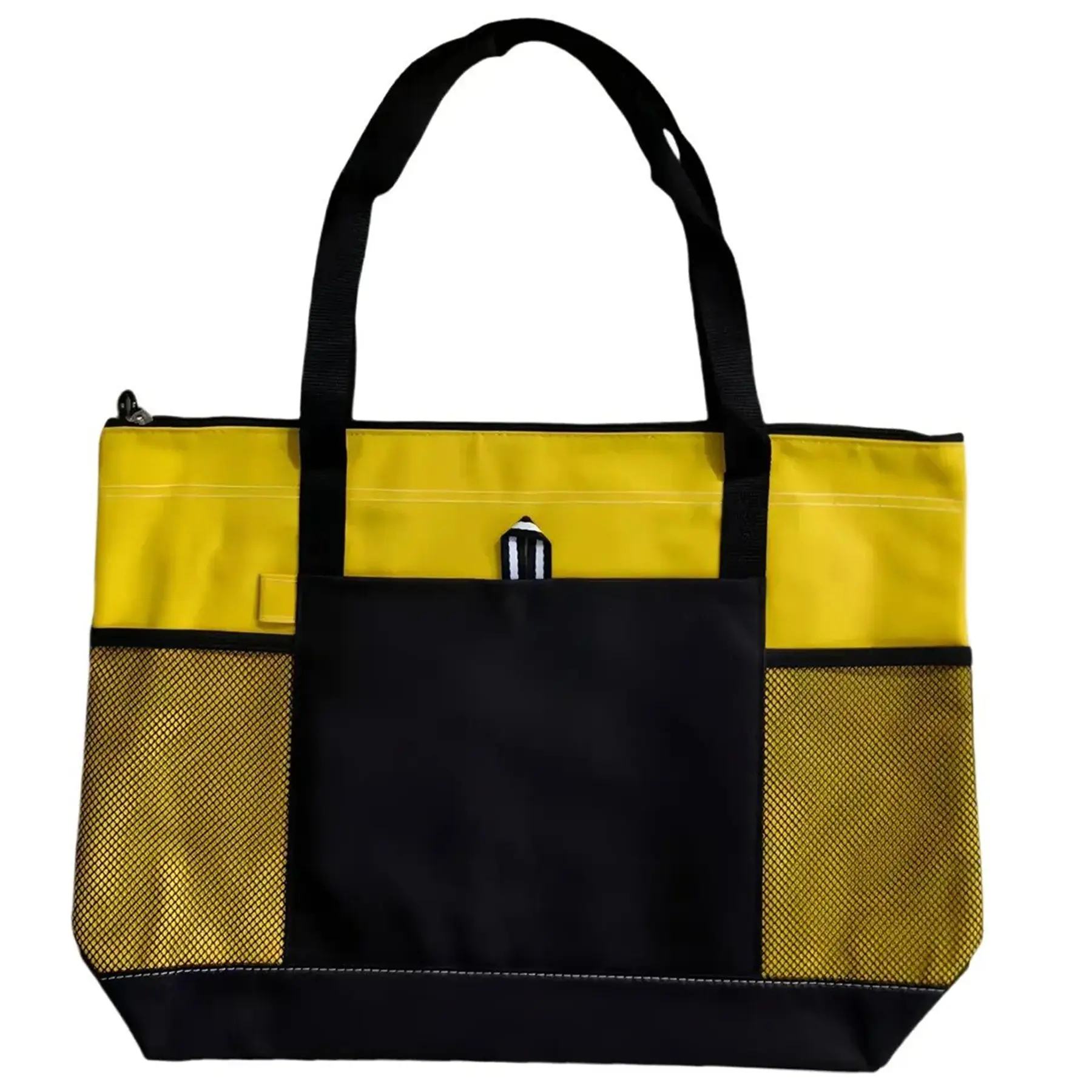 Durable Oxford Tote Bag Mesh Pockets Sturdy Handles