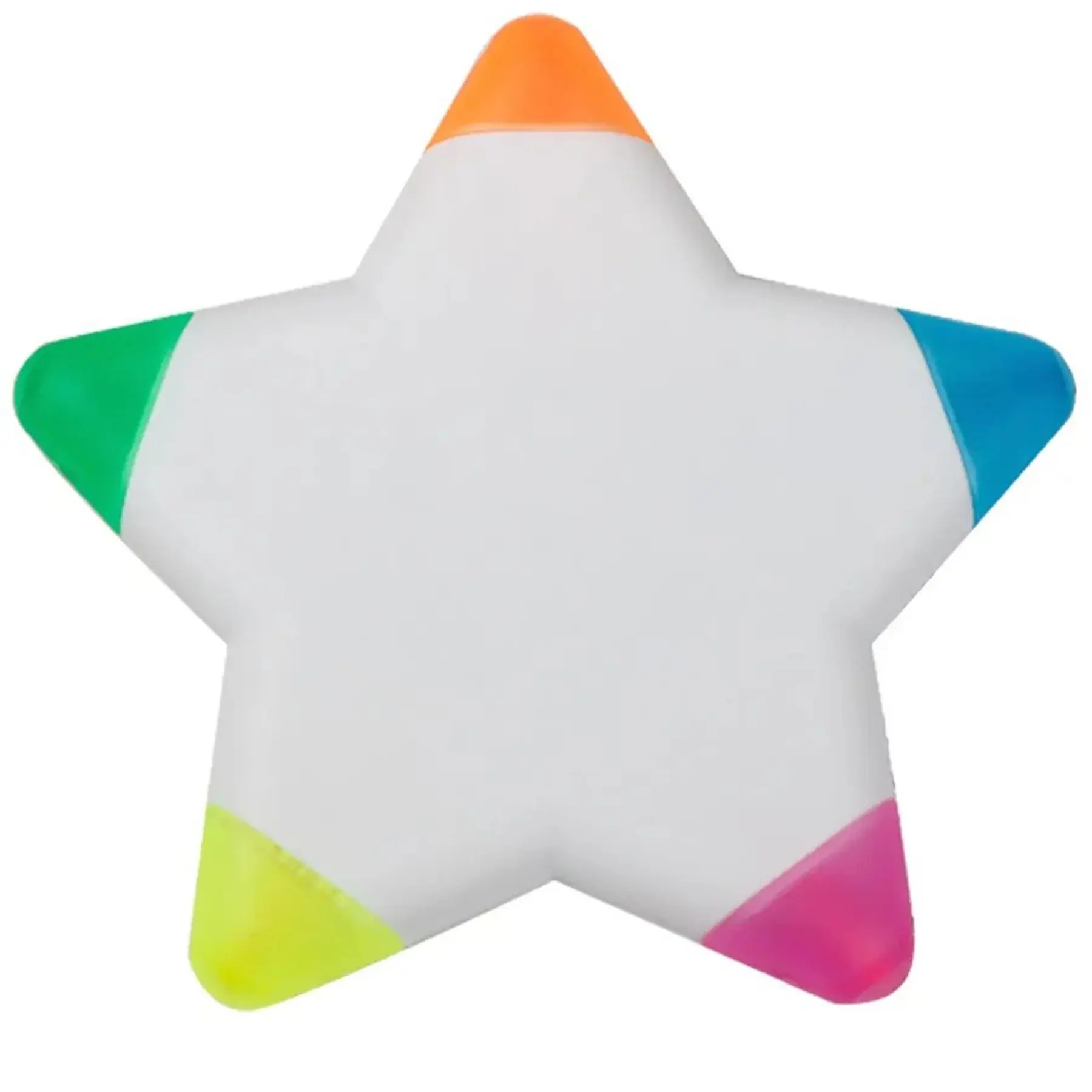 Five Color Star Shaped Highlighters Bulk Custom Promotional Pens
