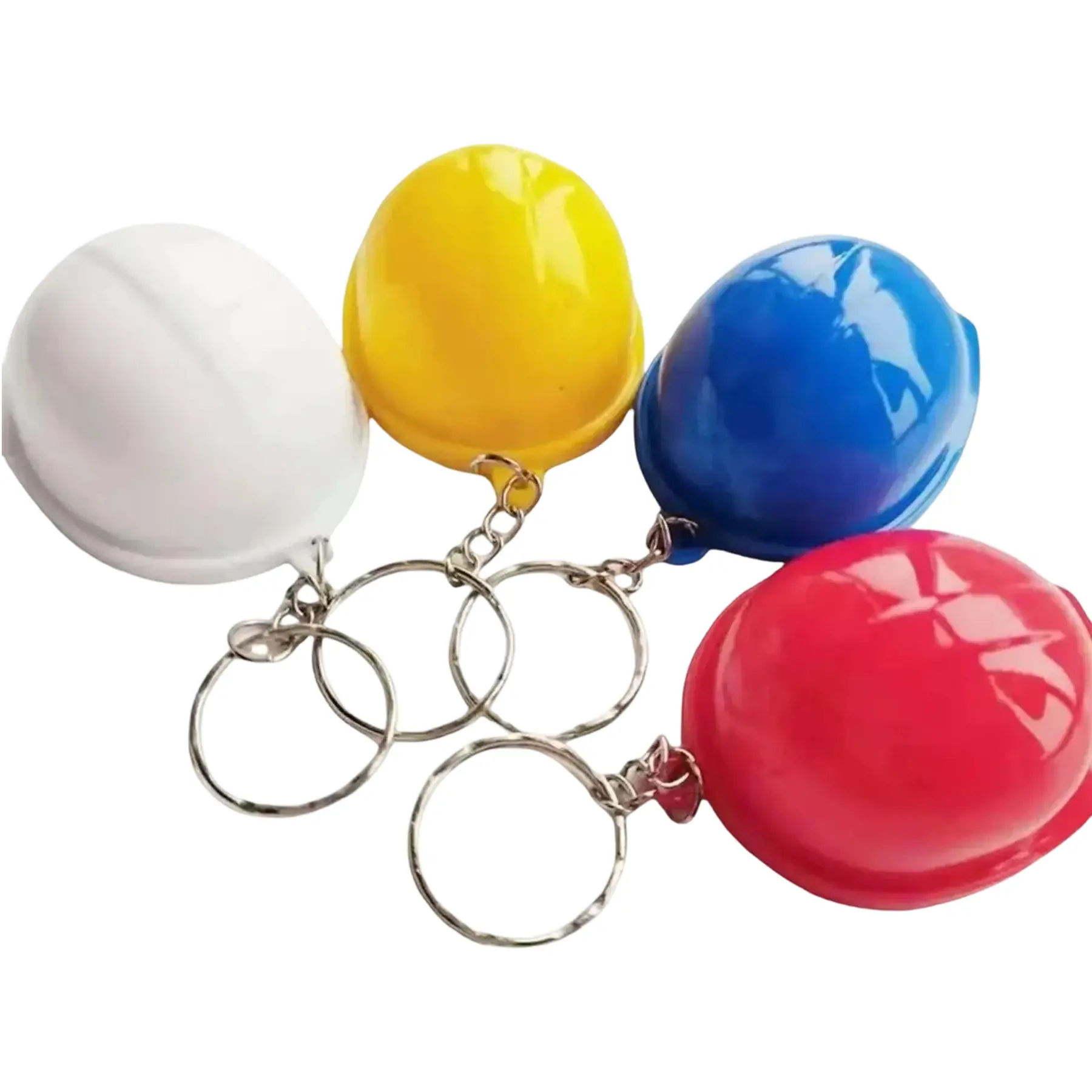 Mini Safety Helmet Key Ring Charm