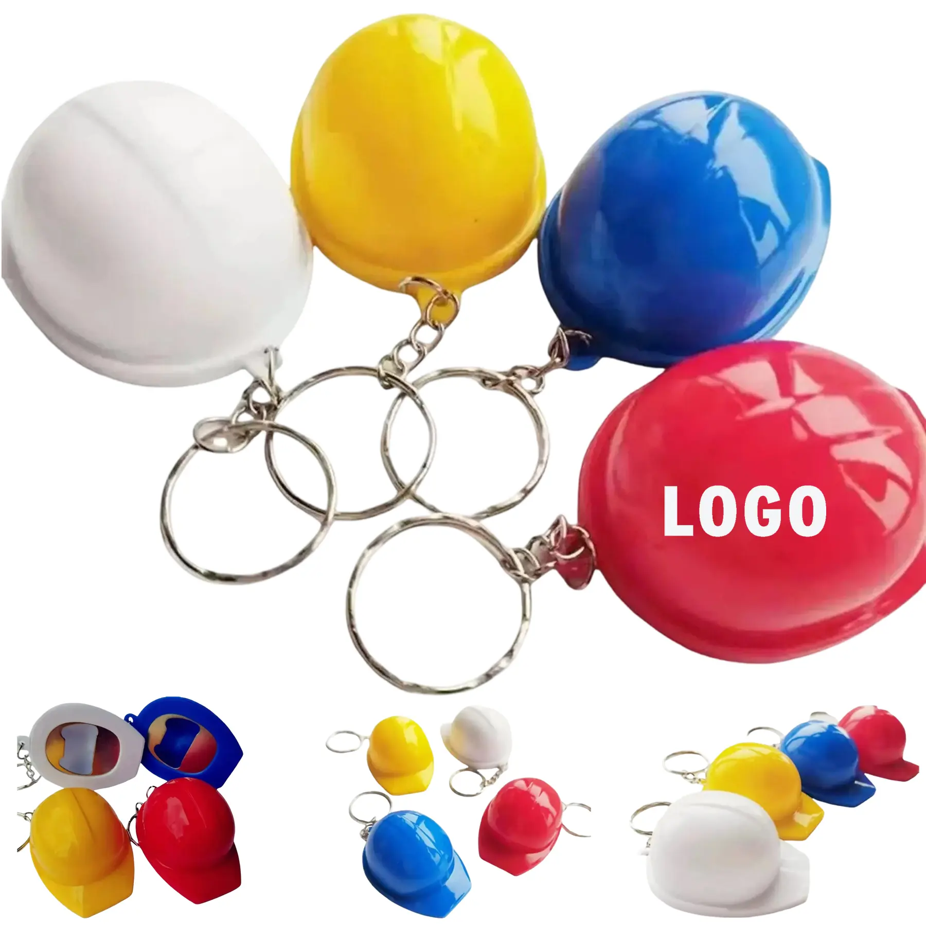 Mini Safety Helmet Key Ring Charm 2
