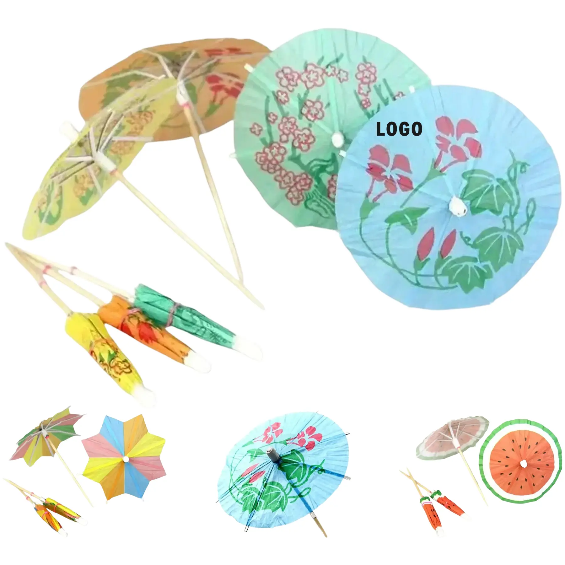 Fun Beverage Umbrella Picks Party Stir Sticks 2