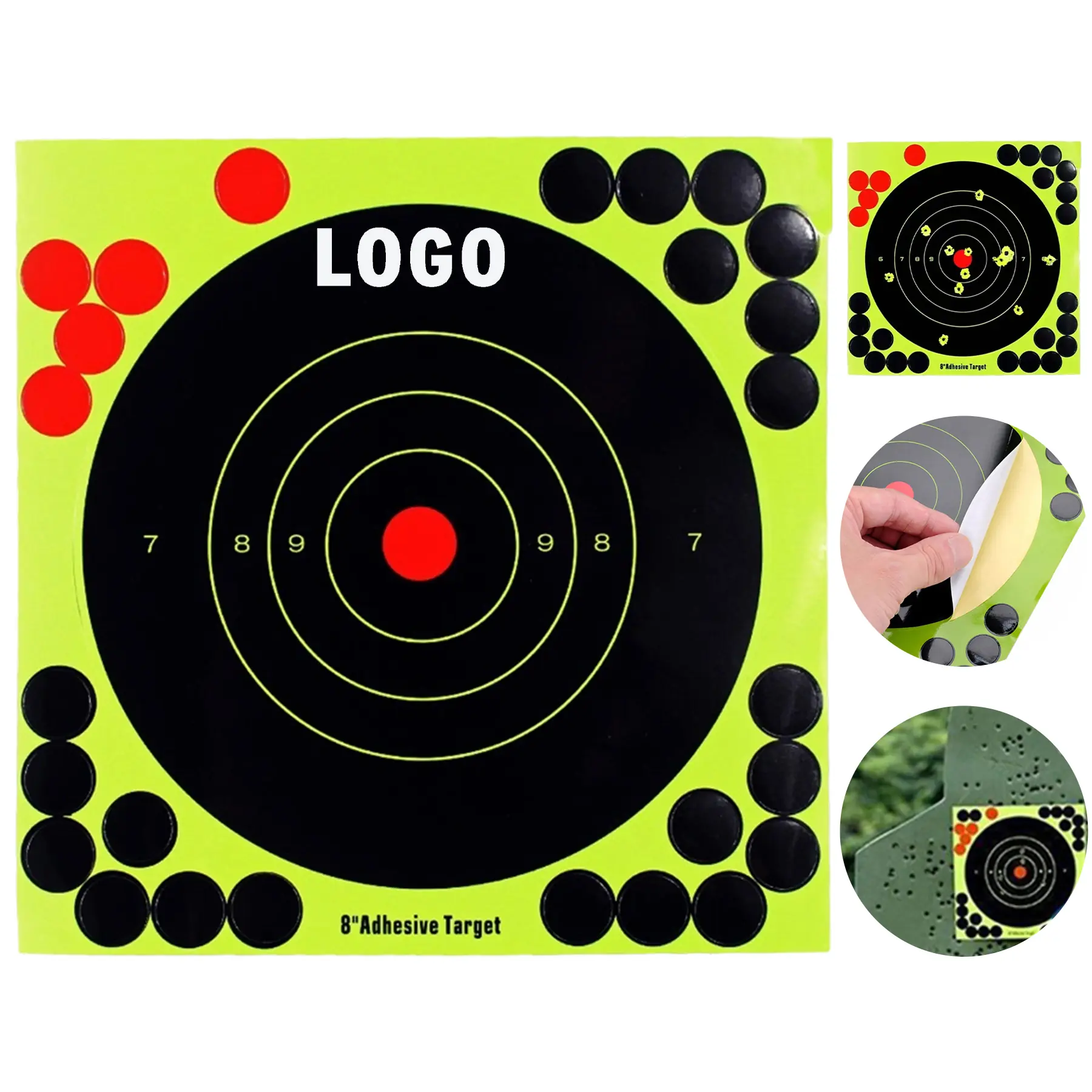 Adhesive Bullseye Shooting Targets Pack 2