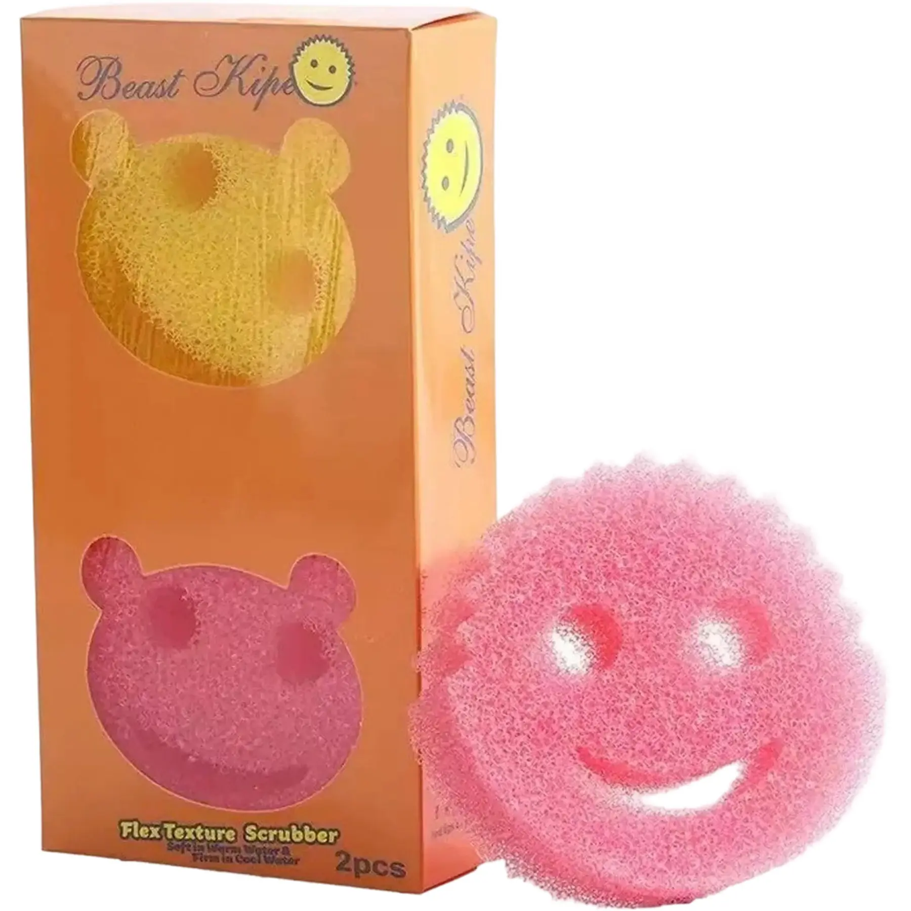 Smiley Face Kitchen Scrub Sponge