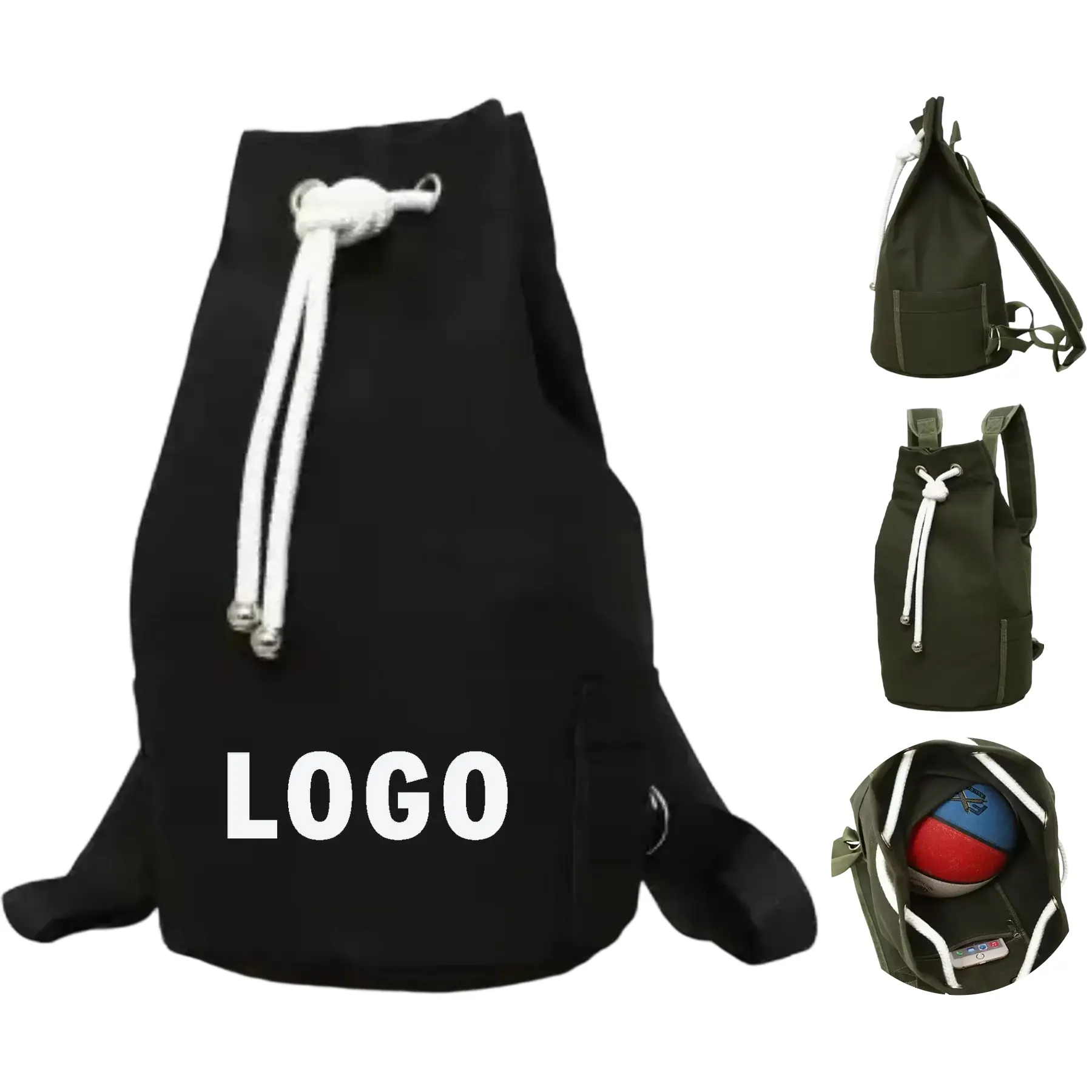 Stylish Canvas Cinch Sack Backpack for Everyday Use 2