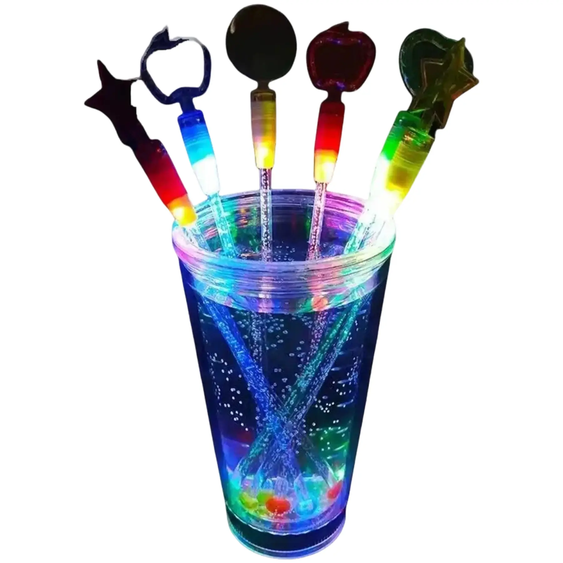 Glowing Cocktail Stirrers for Festive Drinks
