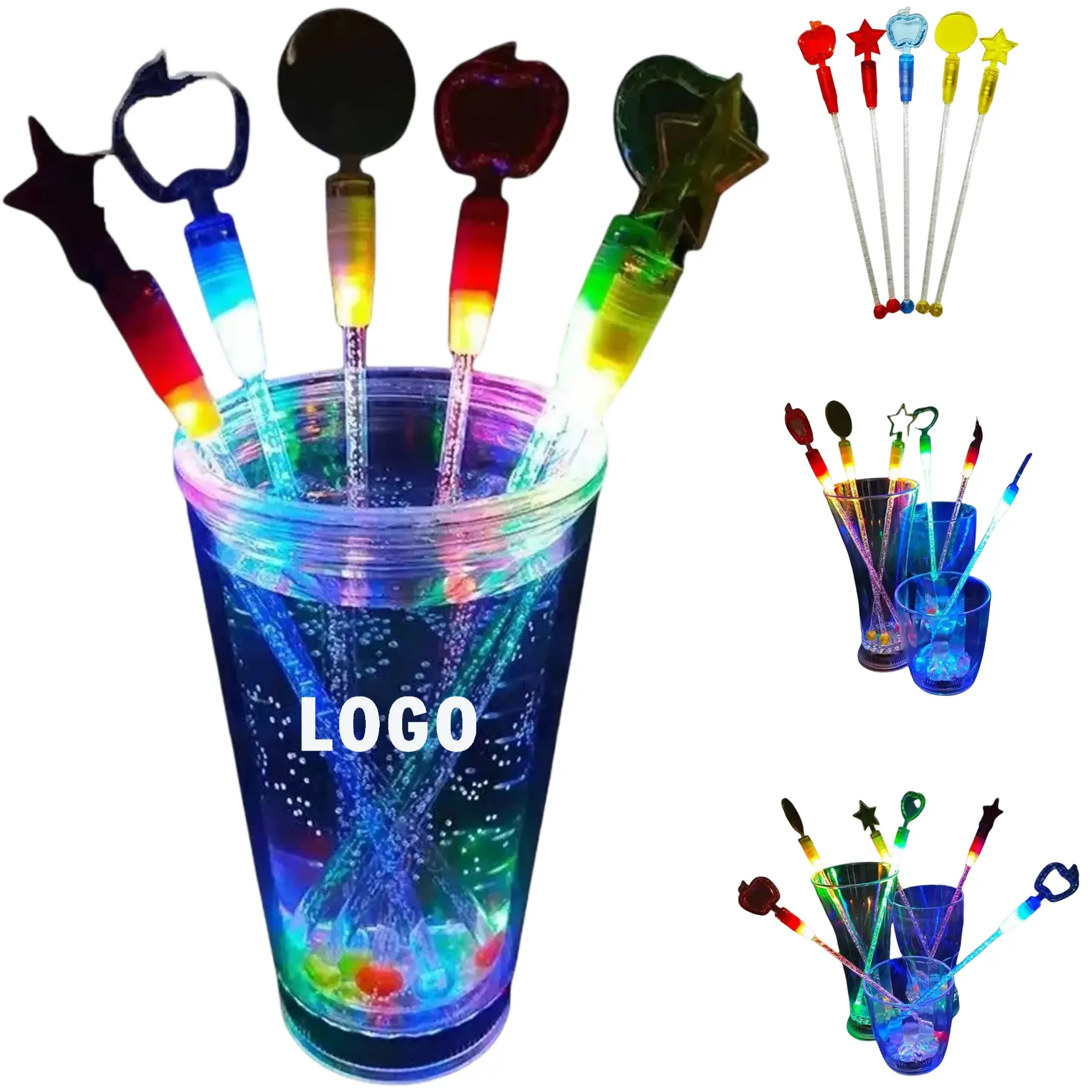 Glowing Cocktail Stirrers for Festive Drinks 2