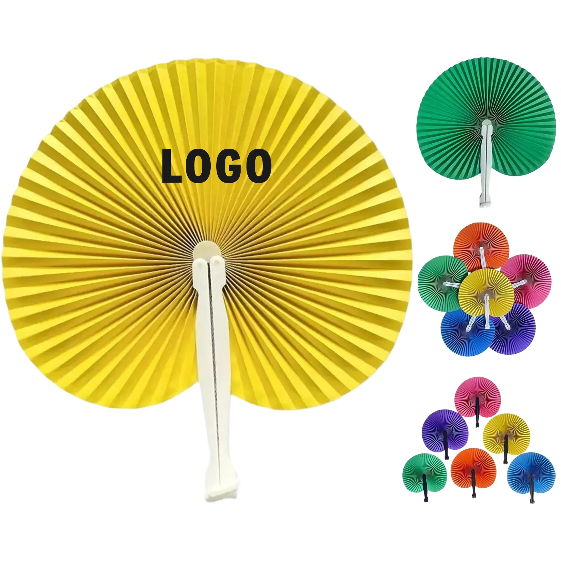 Elegant Custom Printed Folding Hand Fans Bulk Promotional Gifts 2