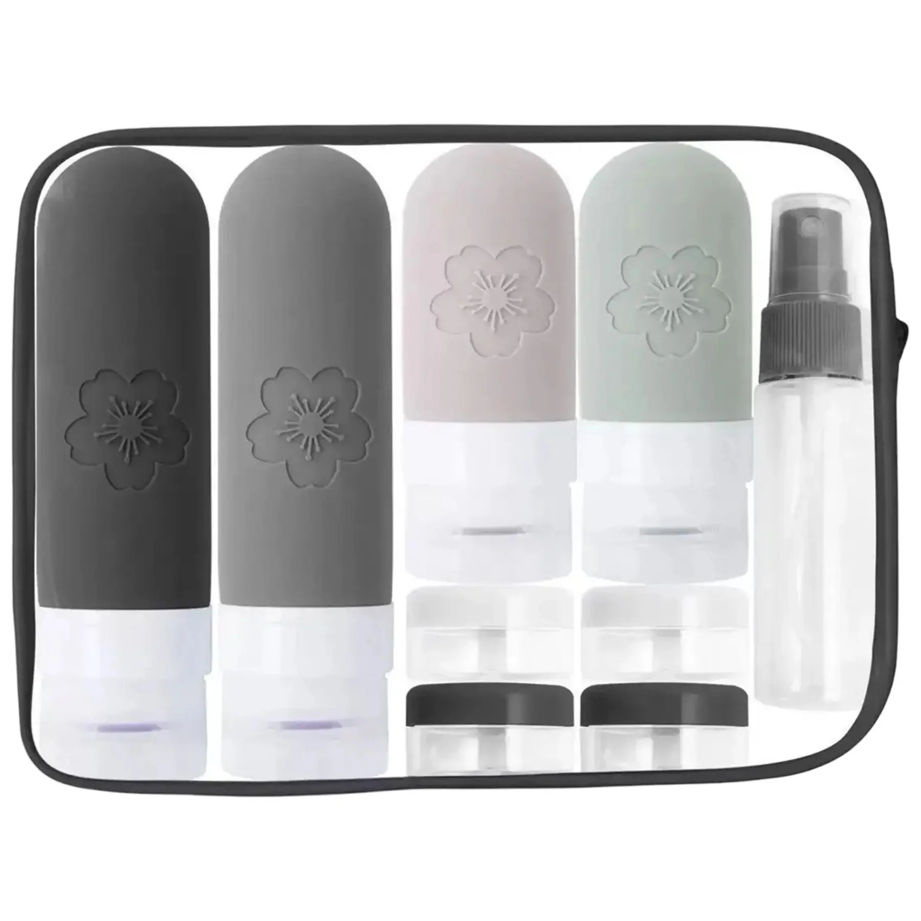 Compact Travel Toiletry Bottles Leakproof Set