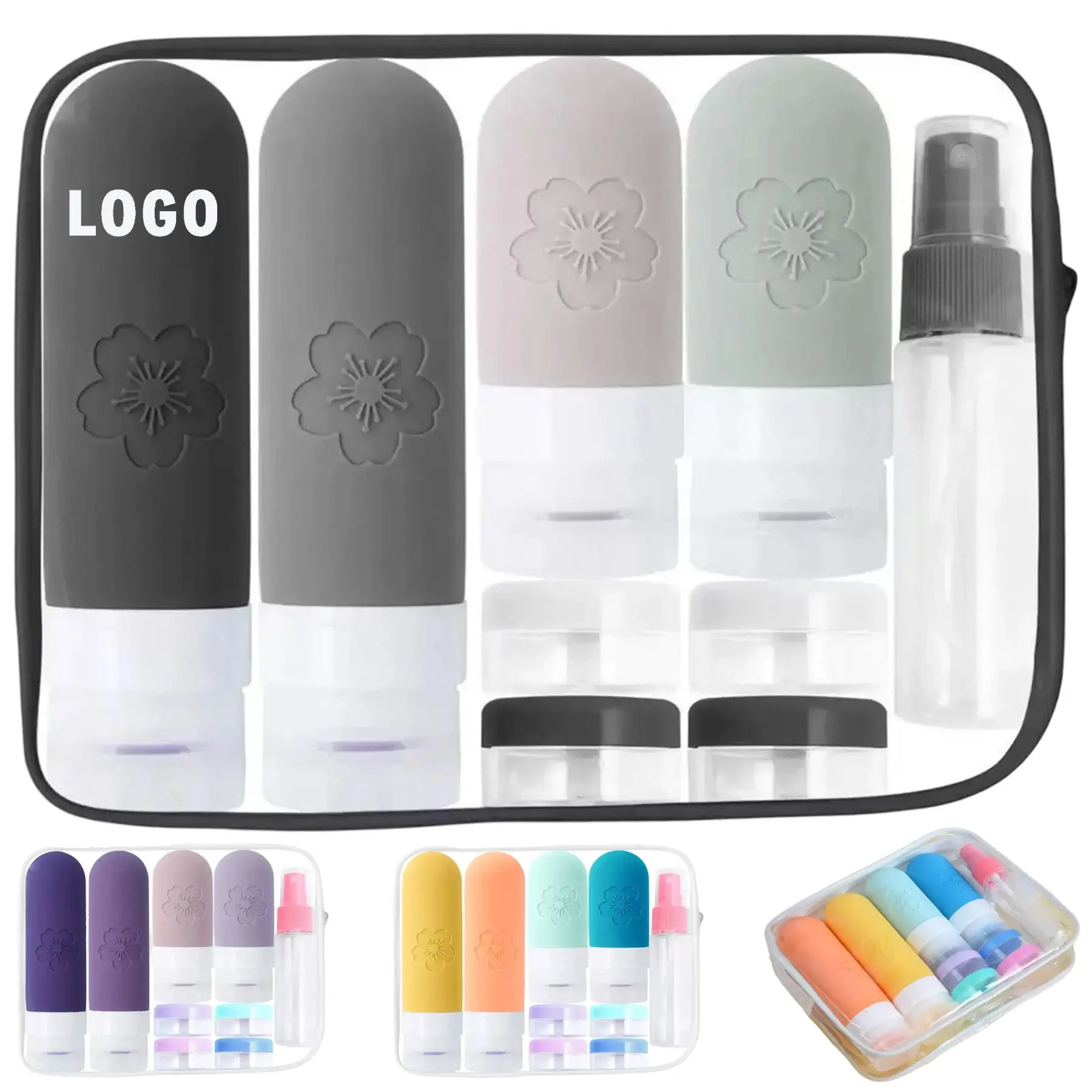 Compact Travel Toiletry Bottles Leakproof Set 2