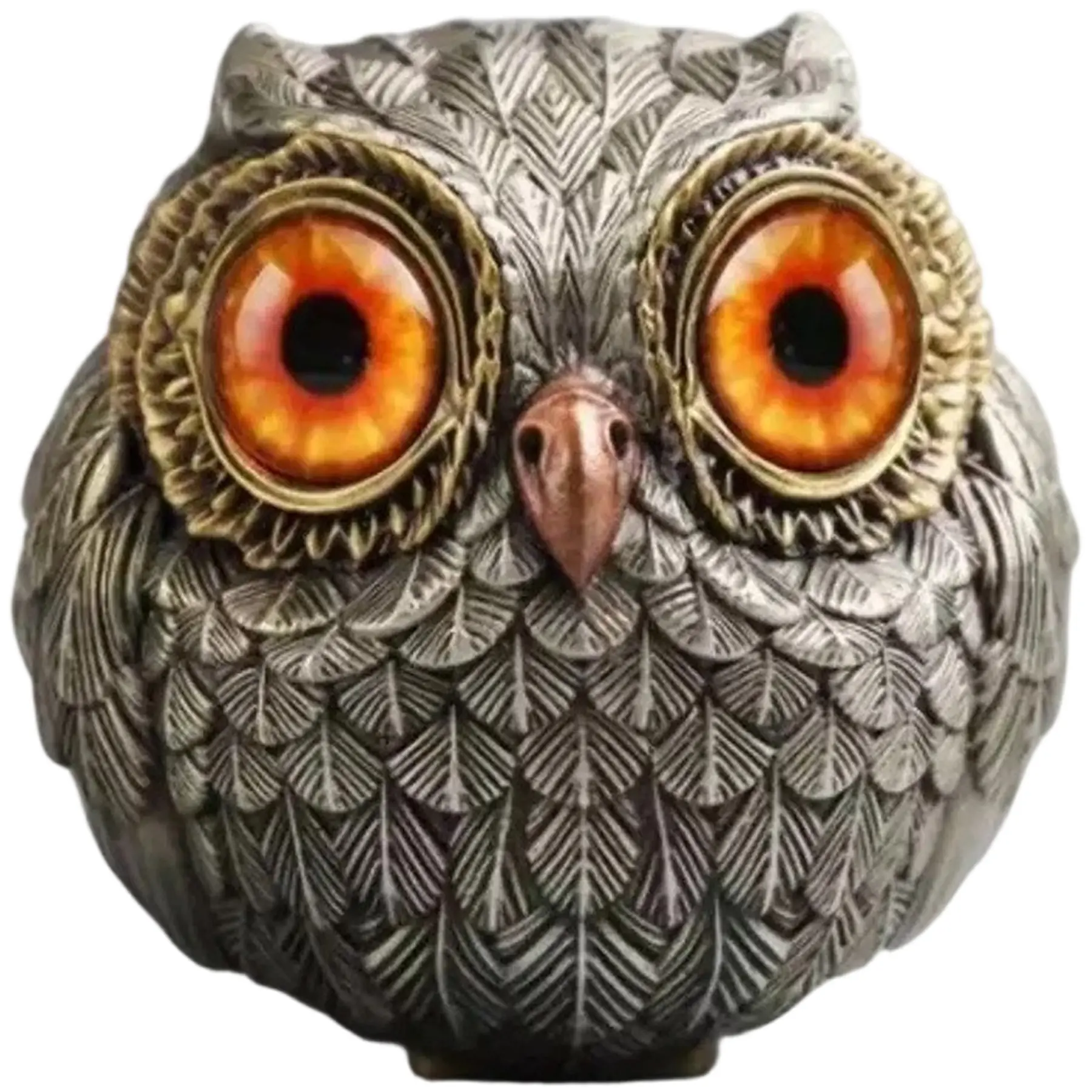 Owl Figurine Statue Handcrafted Resin Nature Home Decor
