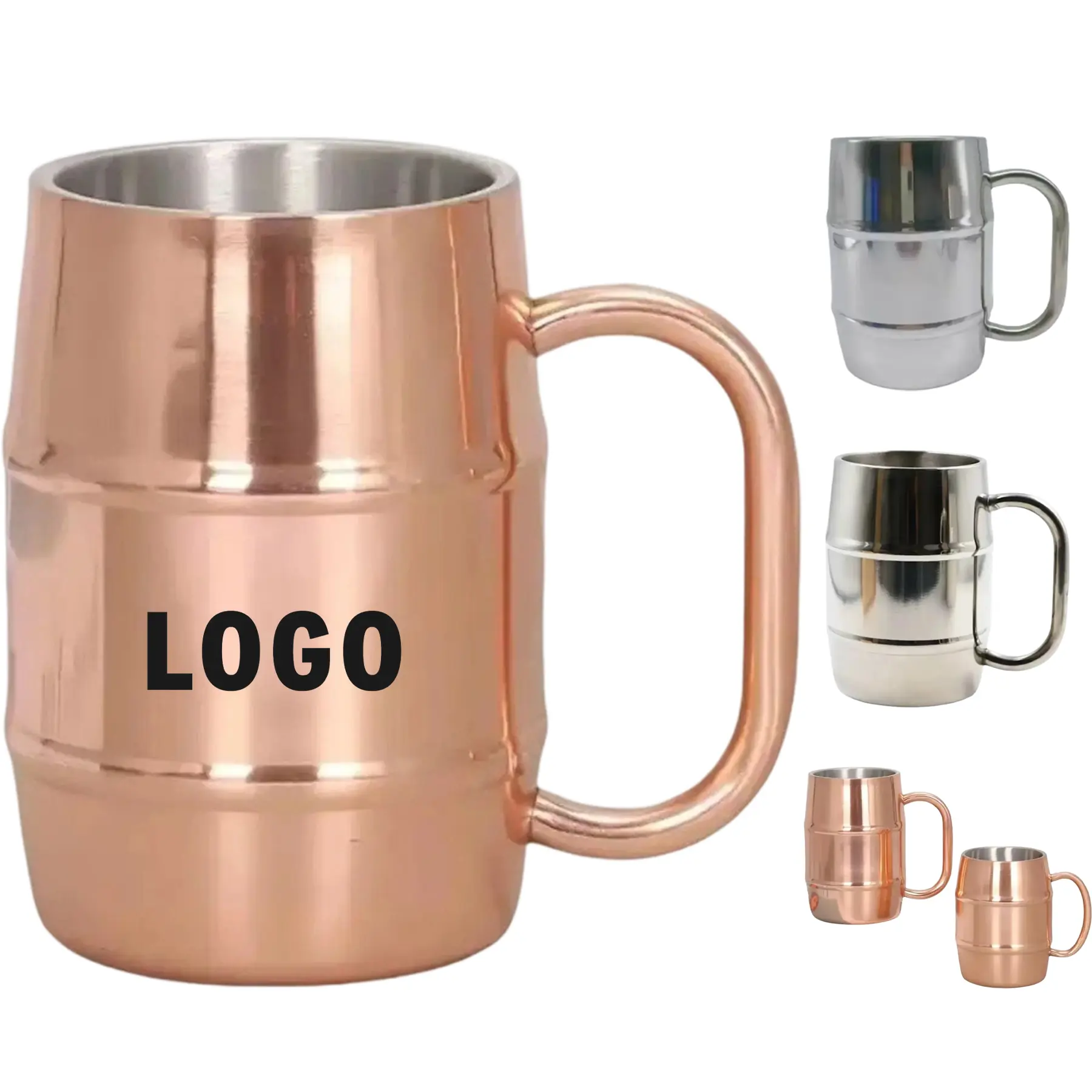 Copper Plated Stainless Steel Tumbler Elegant Drinkware 2