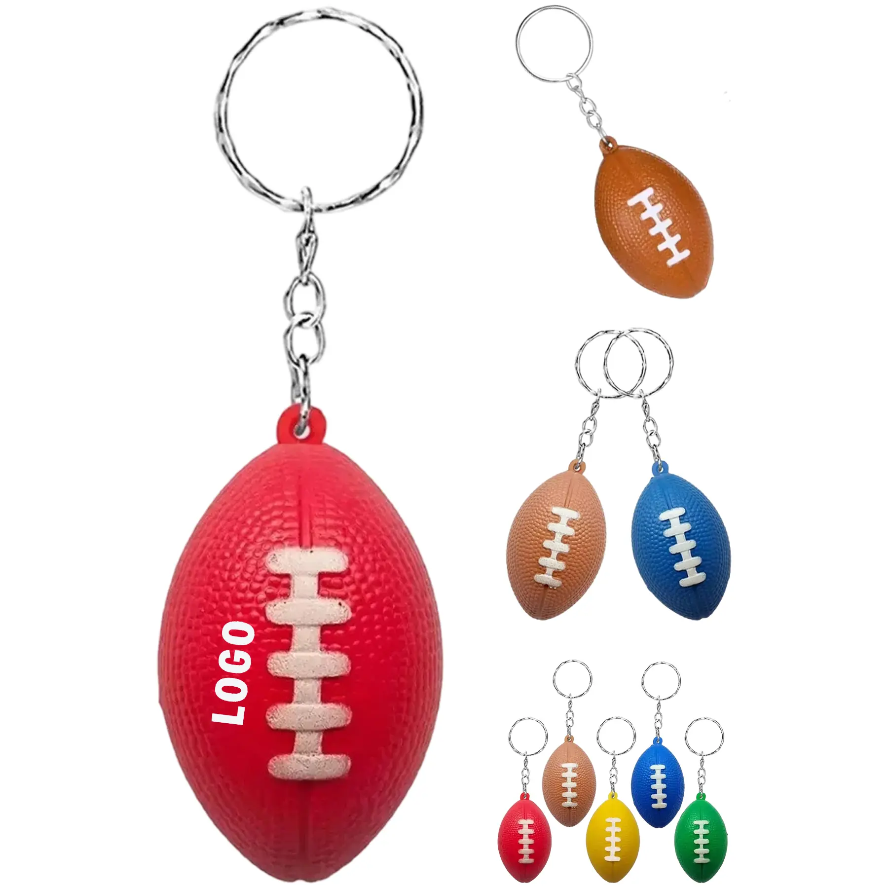 Rugby Ball Keychain Gift For Sports Fans 2