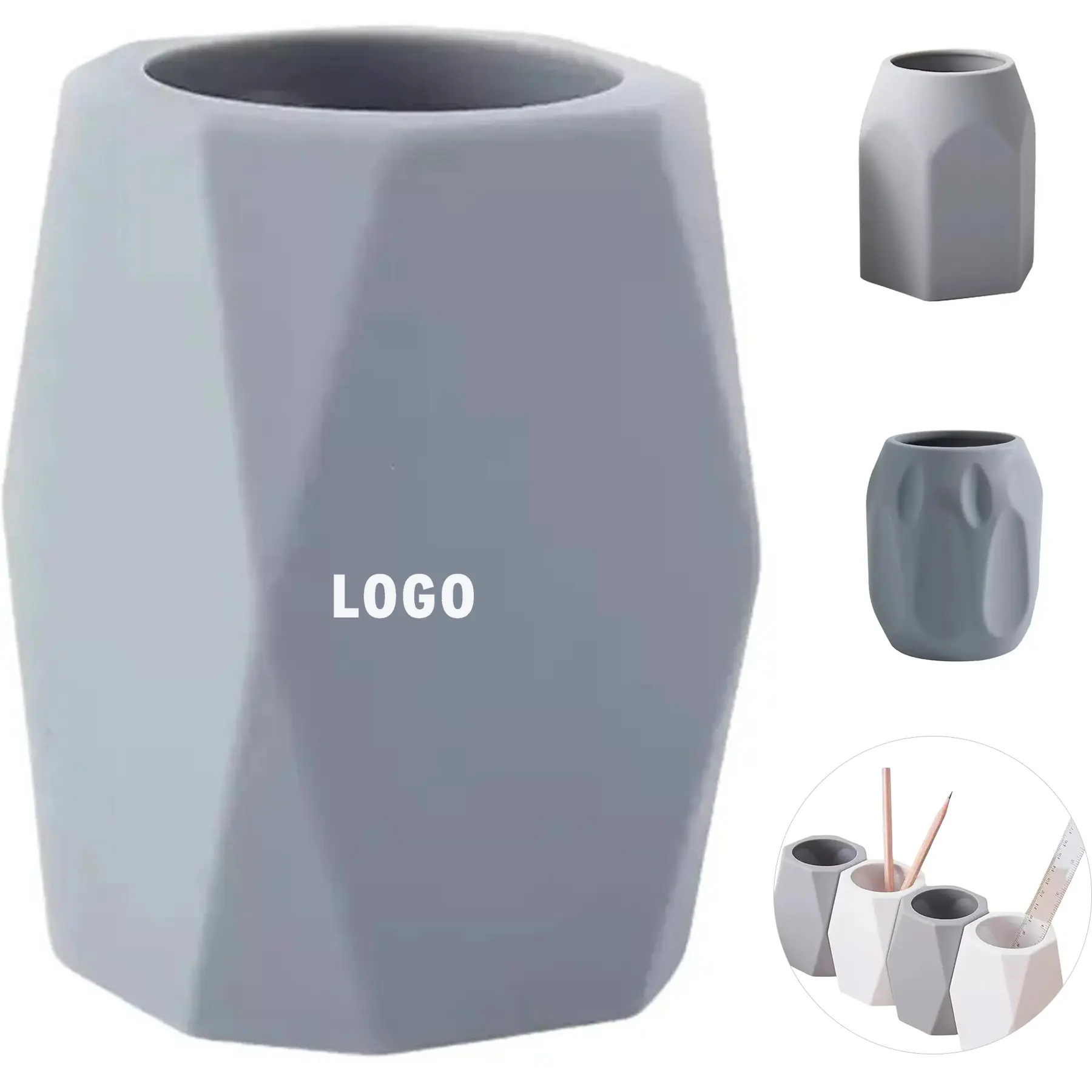 Flexible Silicone Desk Organizer Pen Cup 2