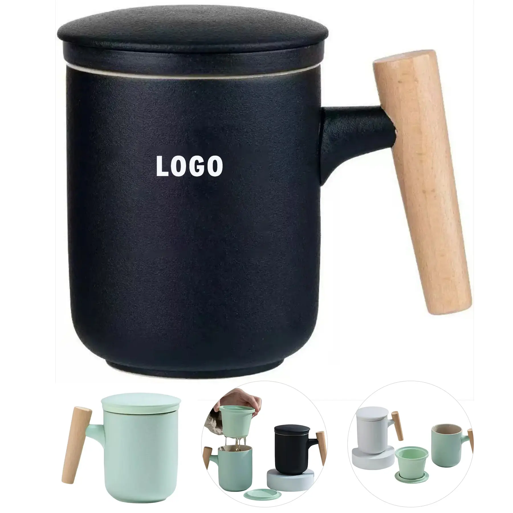 Elegant Porcelain Tea Brewing Cup 2