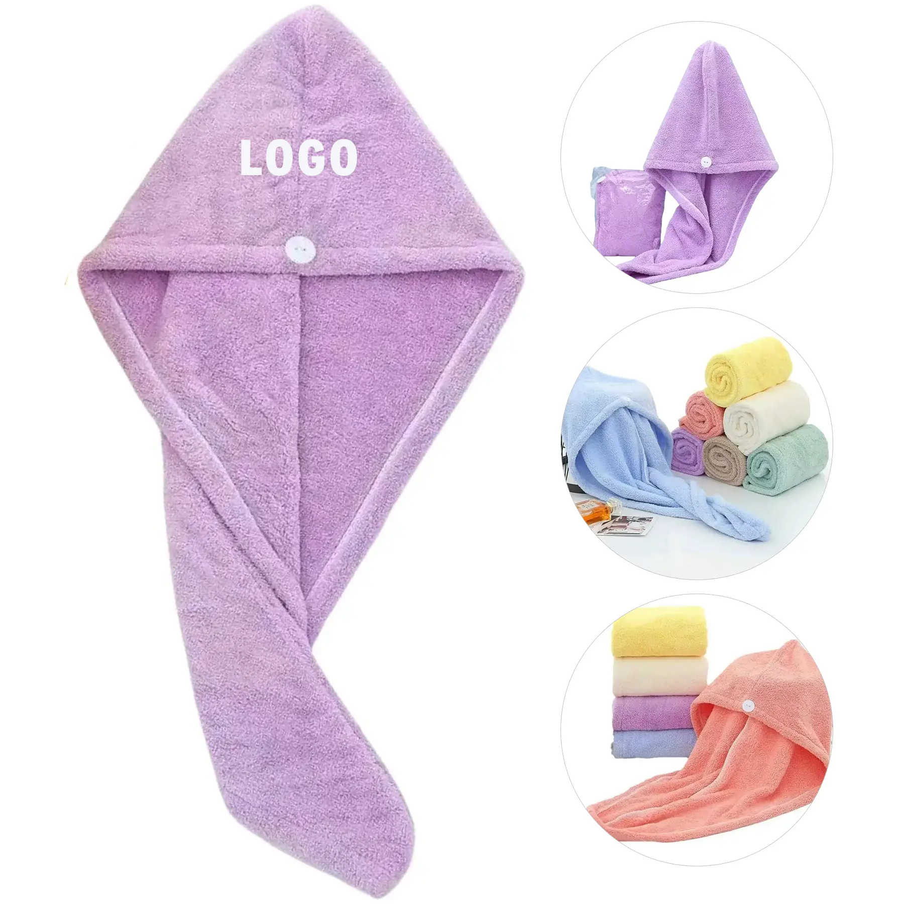 Ultra Soft Velvet Hair Drying Turban 2