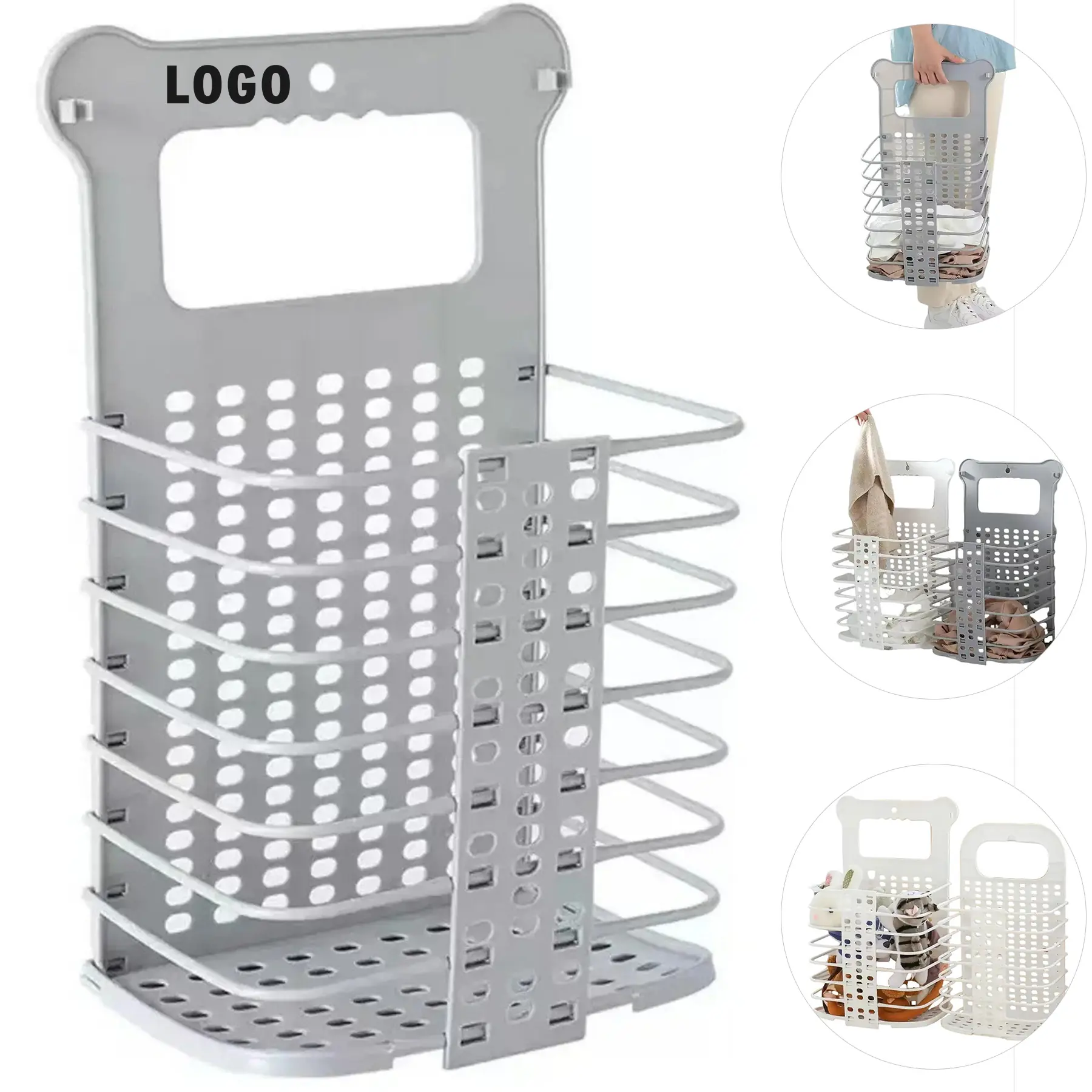 Collapsible Laundry Basket Durable Nylon Fabric Foldable Clothes Hamper Storage Solution 2