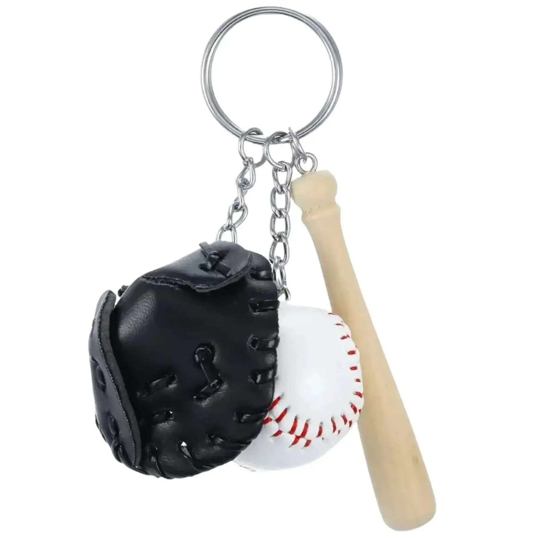 Vintage Baseball Keychain Charm
