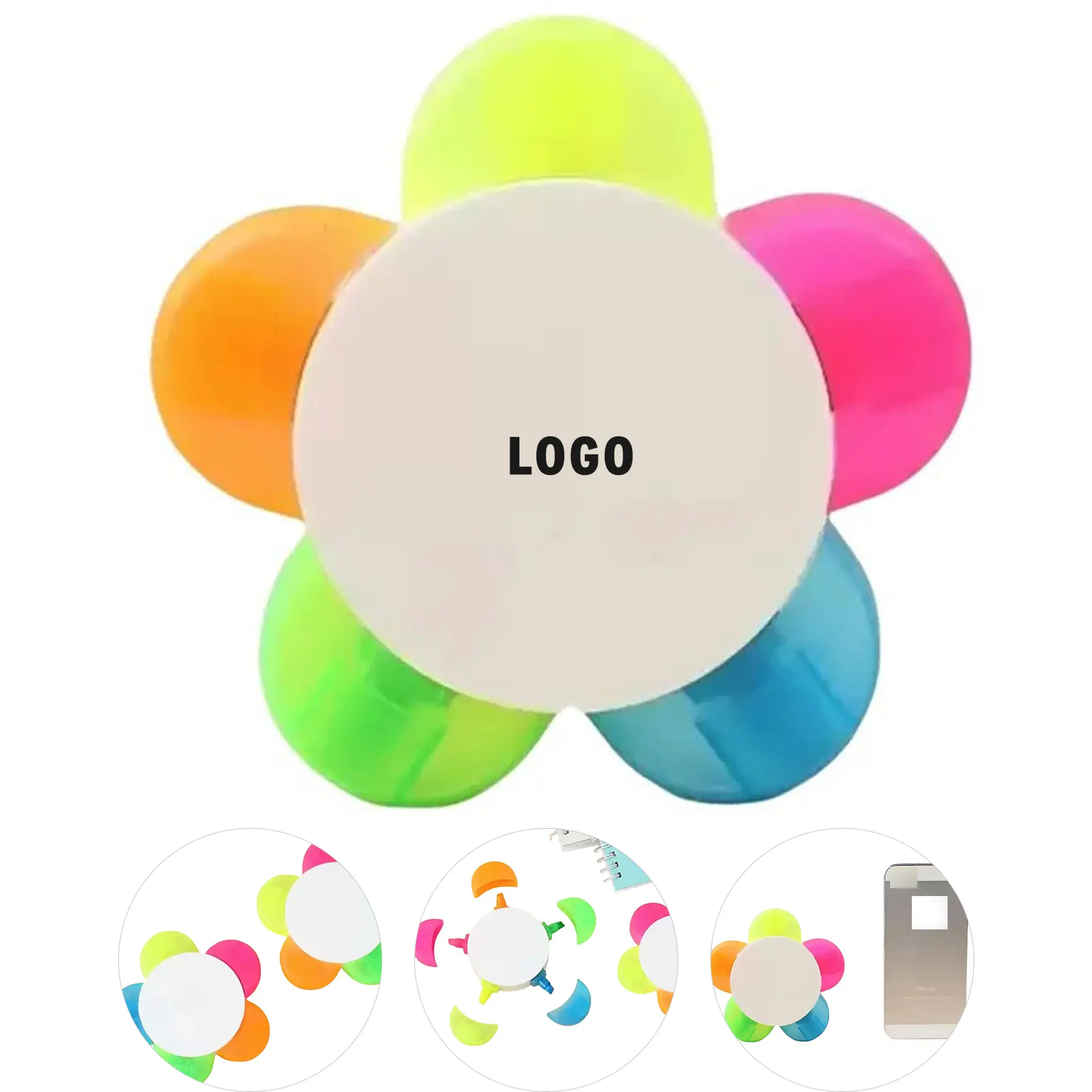 Vibrant Blossom Highlighters Set 5 Neon Colors 2