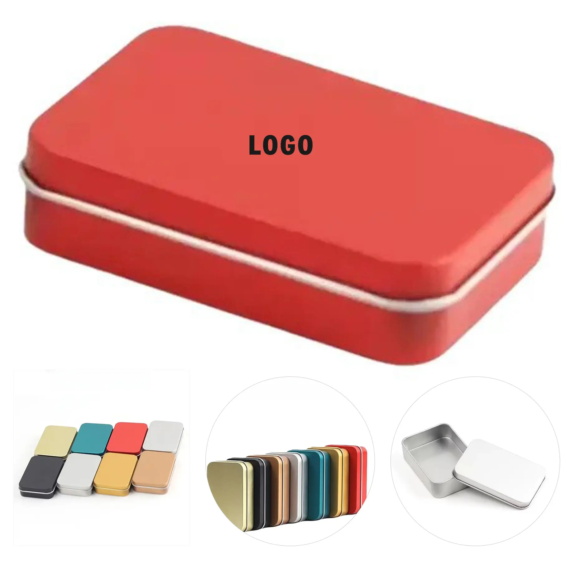 Decorative Square Tin Canister 2
