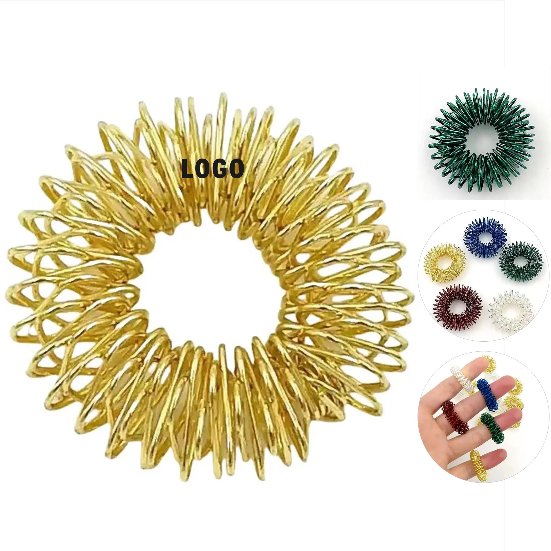 Finger Acupressure Massage Ring for Stress Relief 2