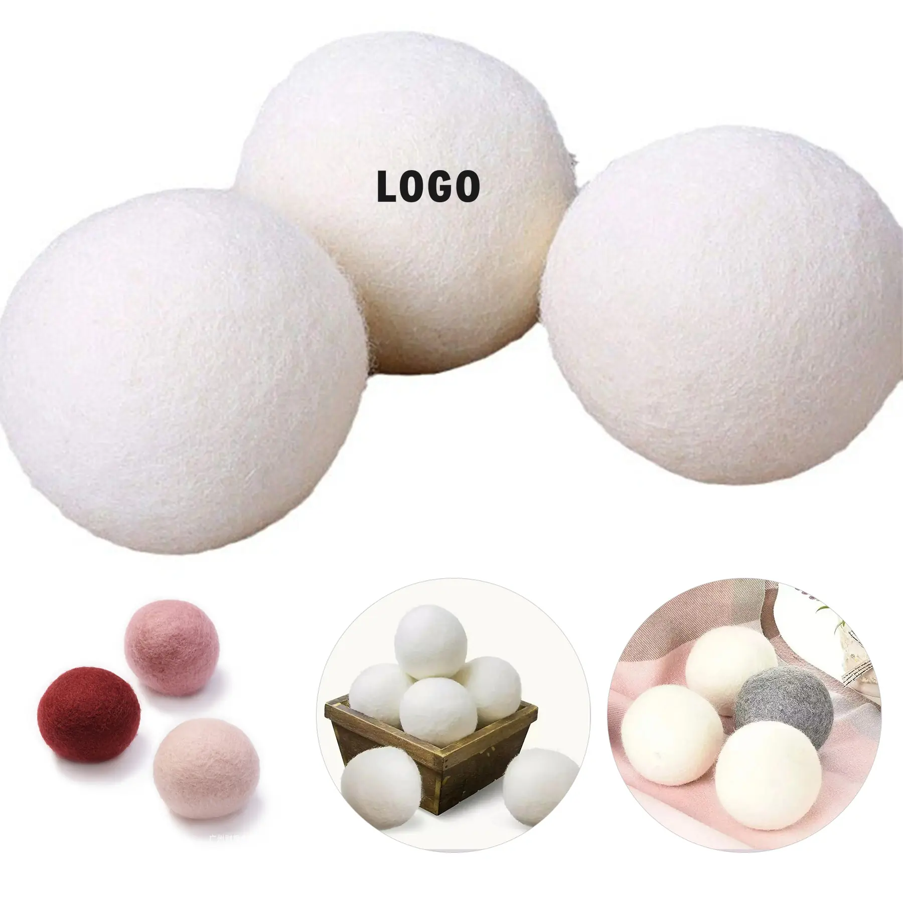 Pure Wool Dryer Balls Reusable Fabric Softener 2