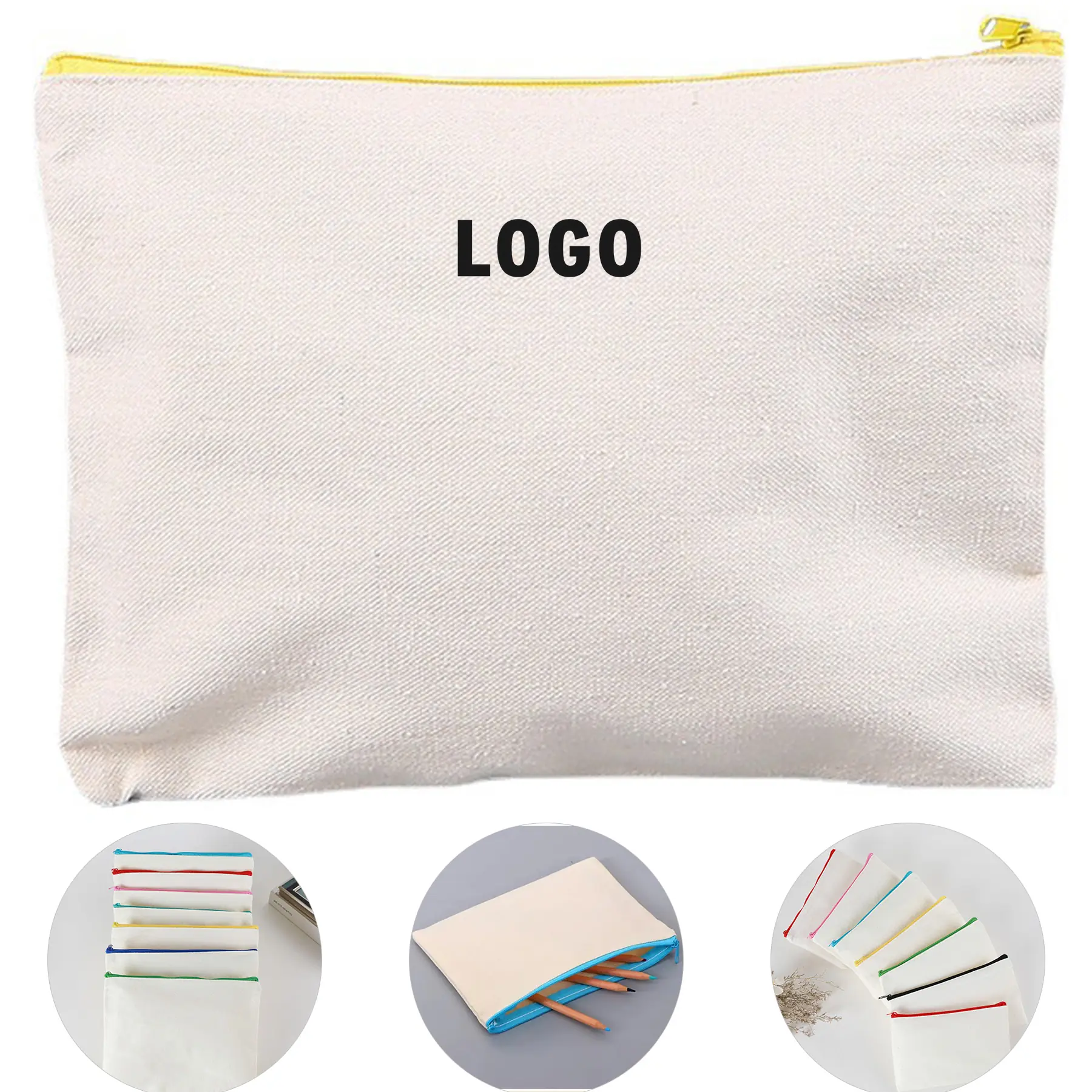 Multipurpose Canvas Pencil Pouch for School Supplies 2
