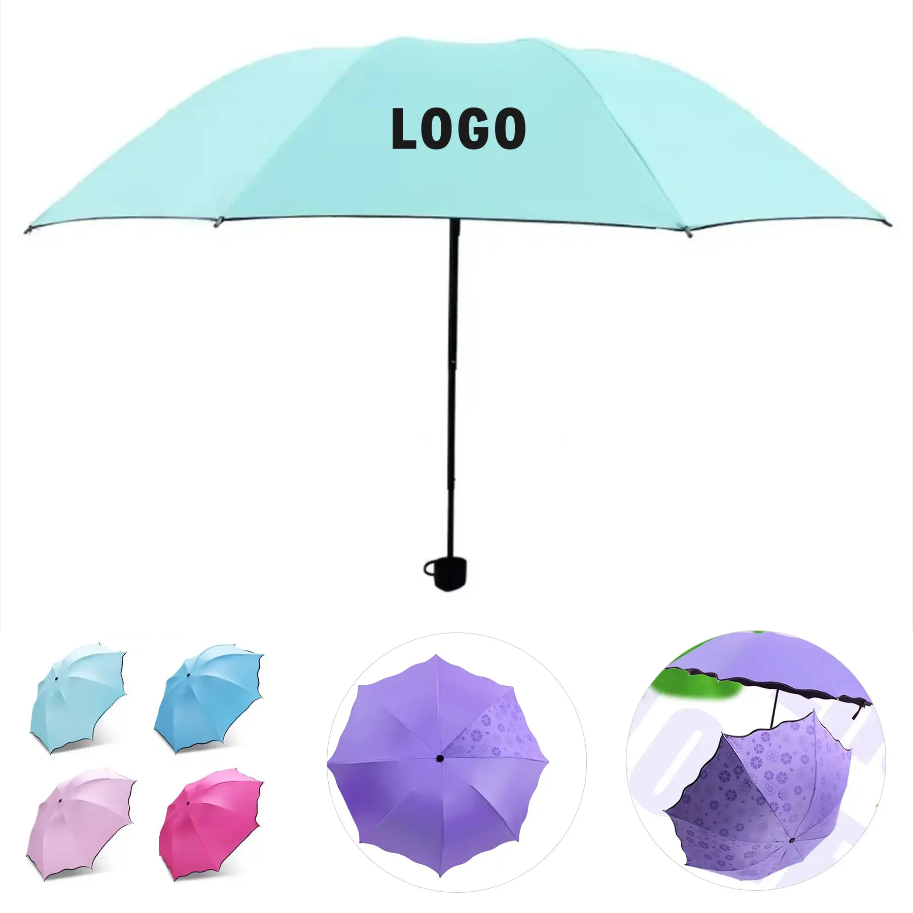 Compact UV Blocking Folding Umbrella for Outdoor Shade 2