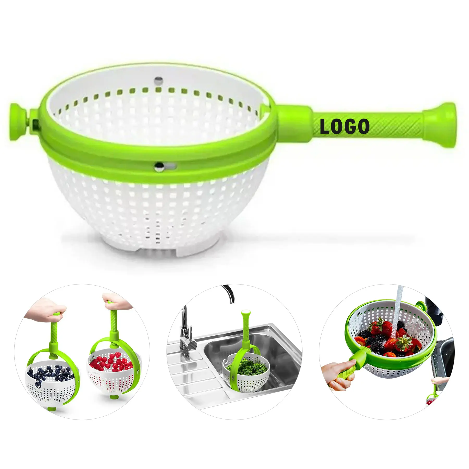Kitchen Rotating Vegetable Dryer Basket Spinner 2