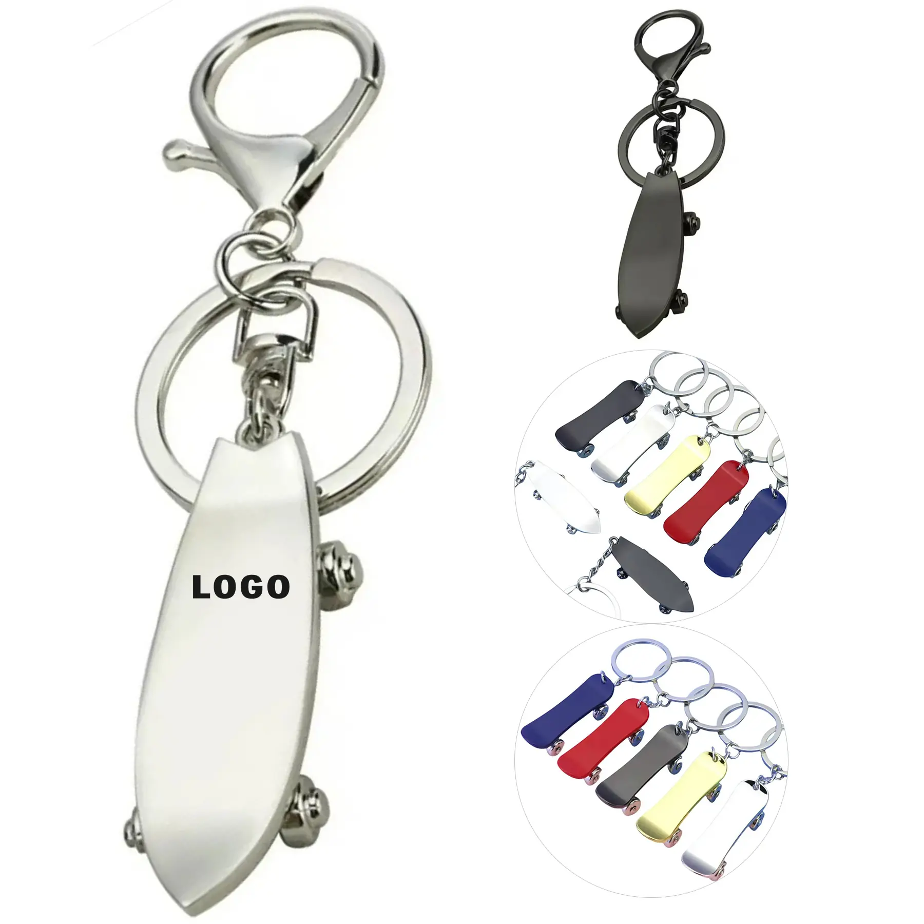 Compact Skateboard Key Ring 2