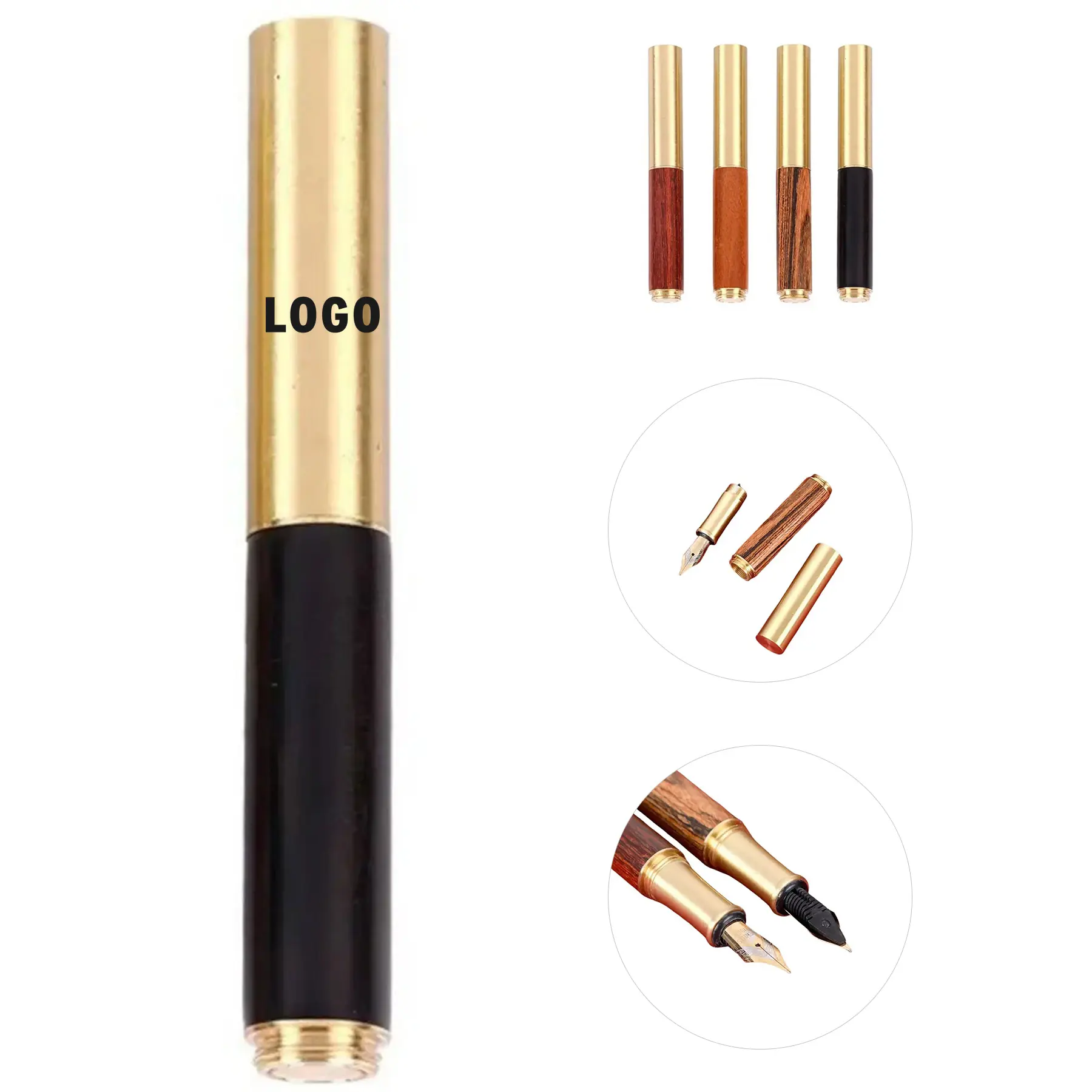 Portable Solid Wood Fountain Pen for Everyday Use 2