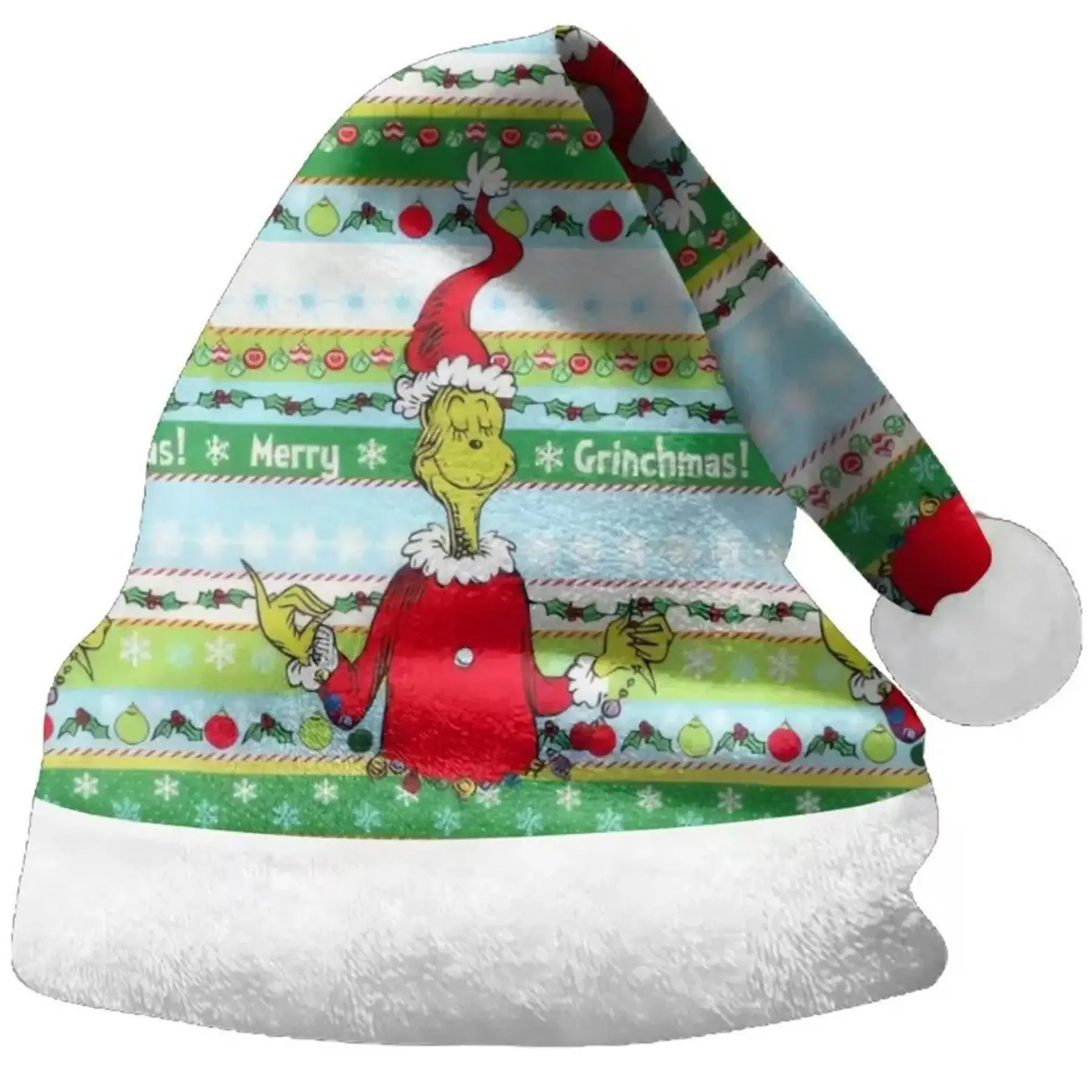 Festive Christmas Santa Hat Jingle Bells Pom Pom