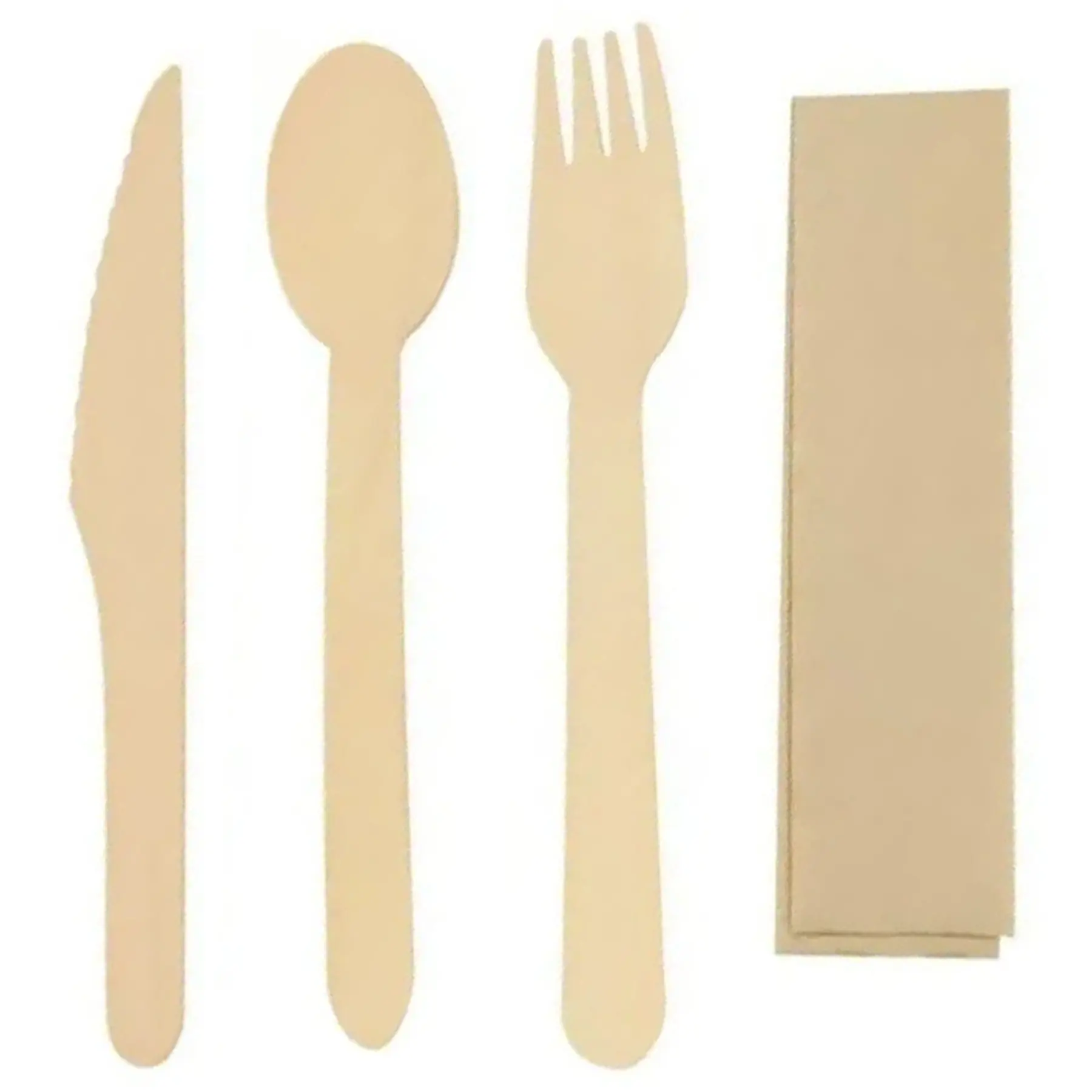 Natural Biodegradable Wooden Fork Spoon Knife Set
