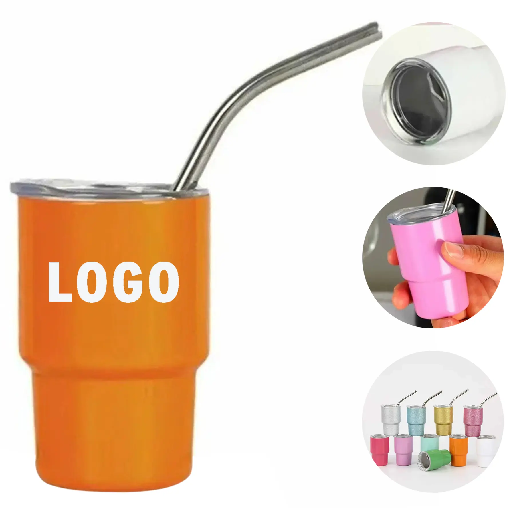 Double Straw Stainless Steel Vacuum Insulated Tumbler 2