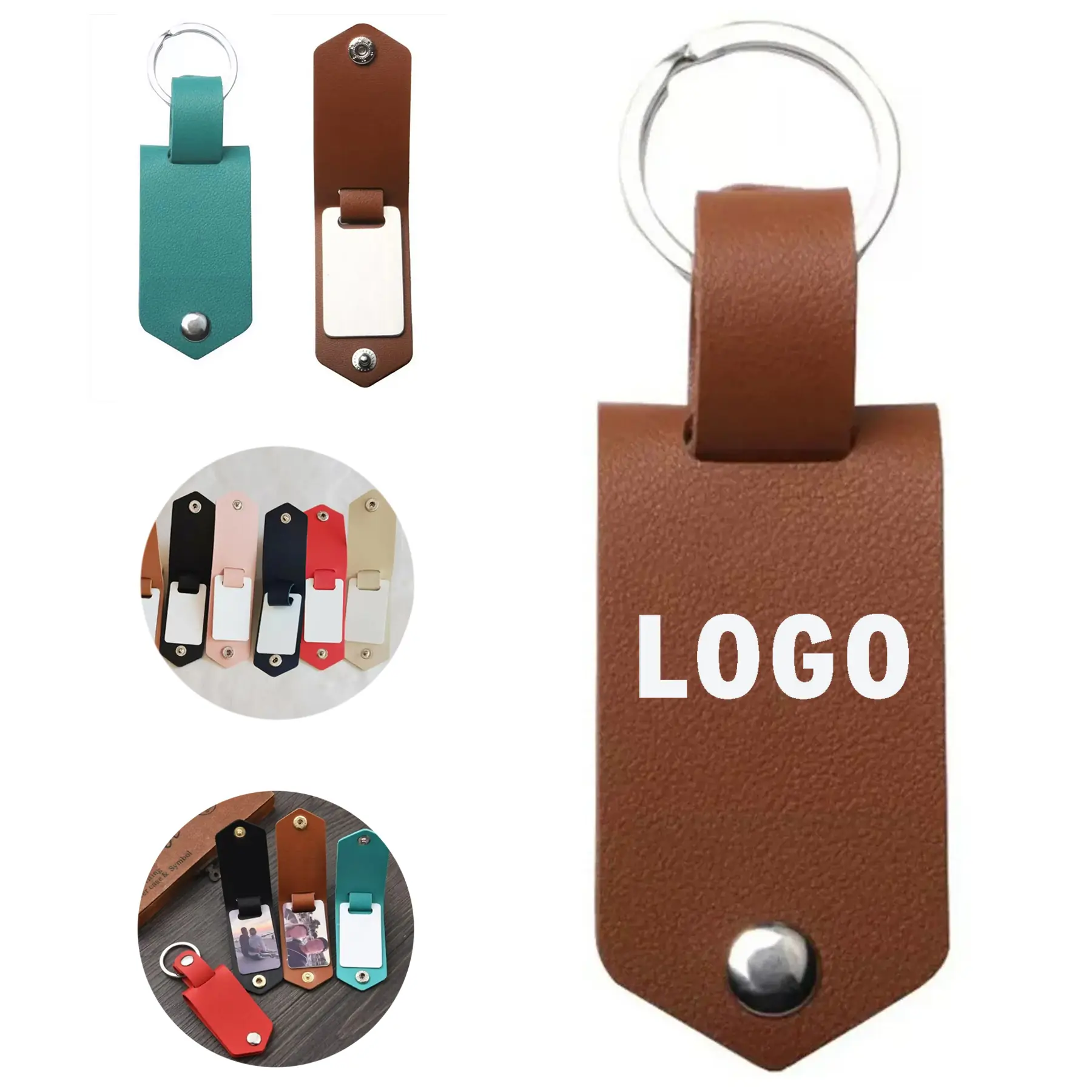 Personalized Custom Keychains Metal Leather Wood Rubber 2
