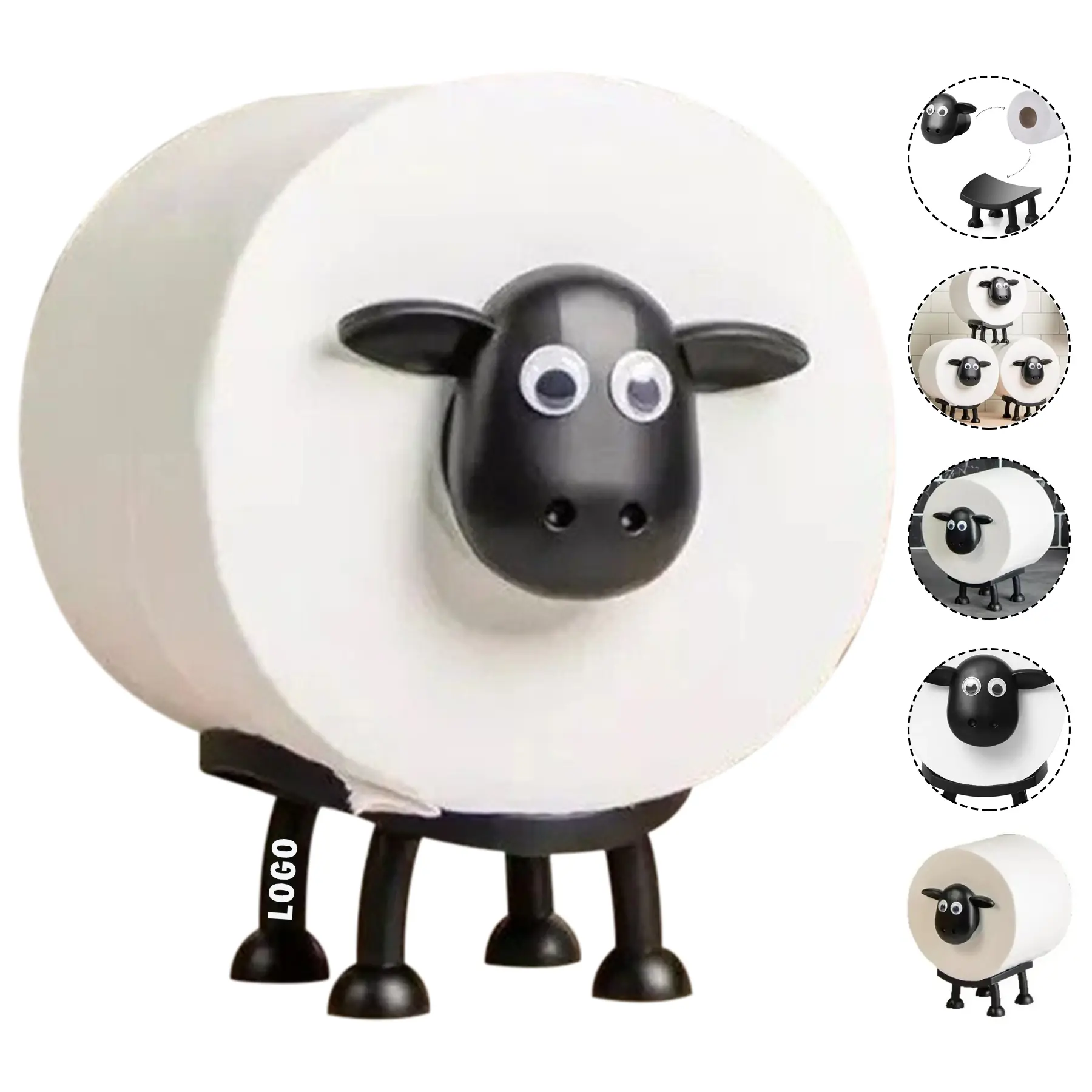 Fun Sheep Bathroom Tissue Holder Customizable Gift 2