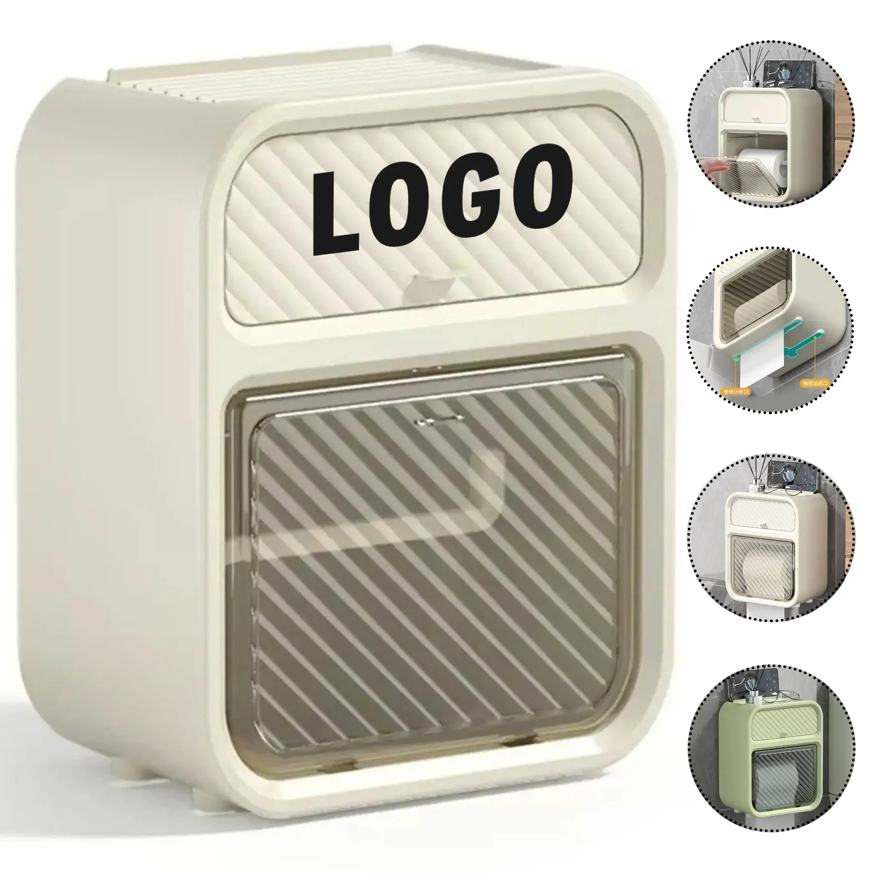 Adhesive Wall Mount Paper Towel Organizer for Bathroom Kitchen 2