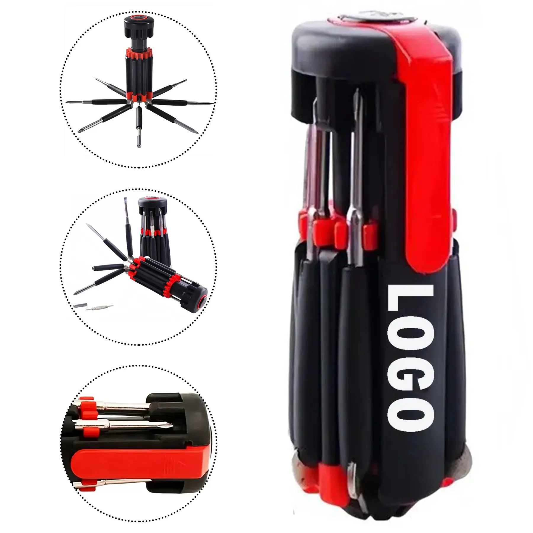 Multi Function Screwdriver Set 7 Bits LED Flashlight 2
