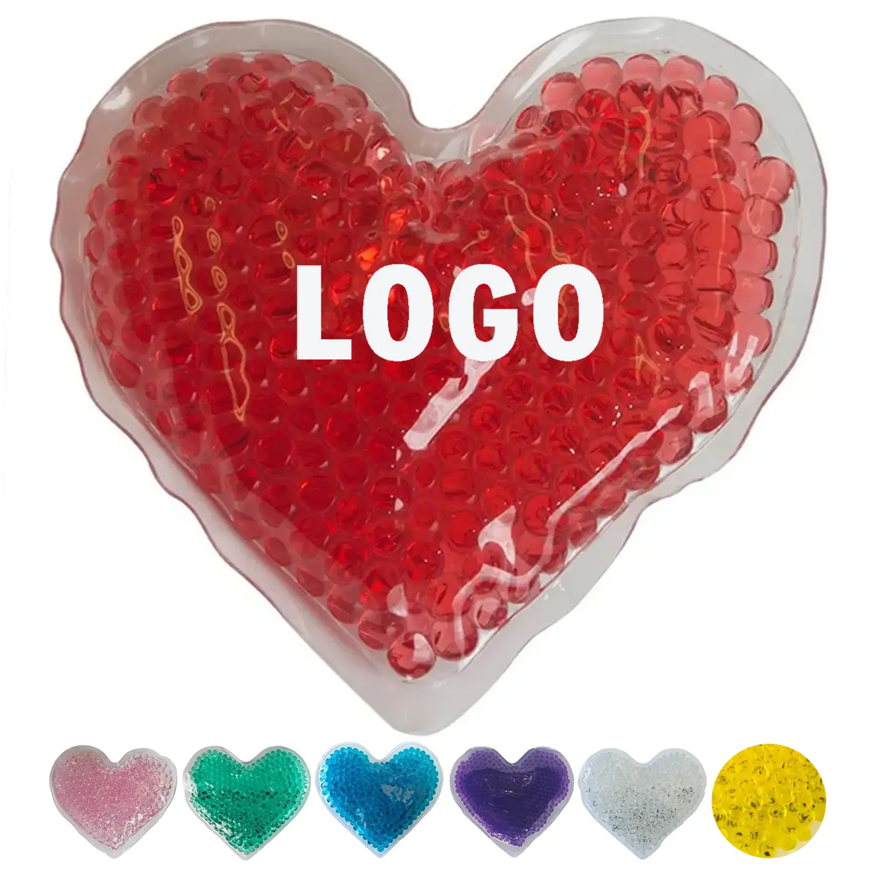 Personalized Heart Gel Bead Heat Cold Therapy Pack 2