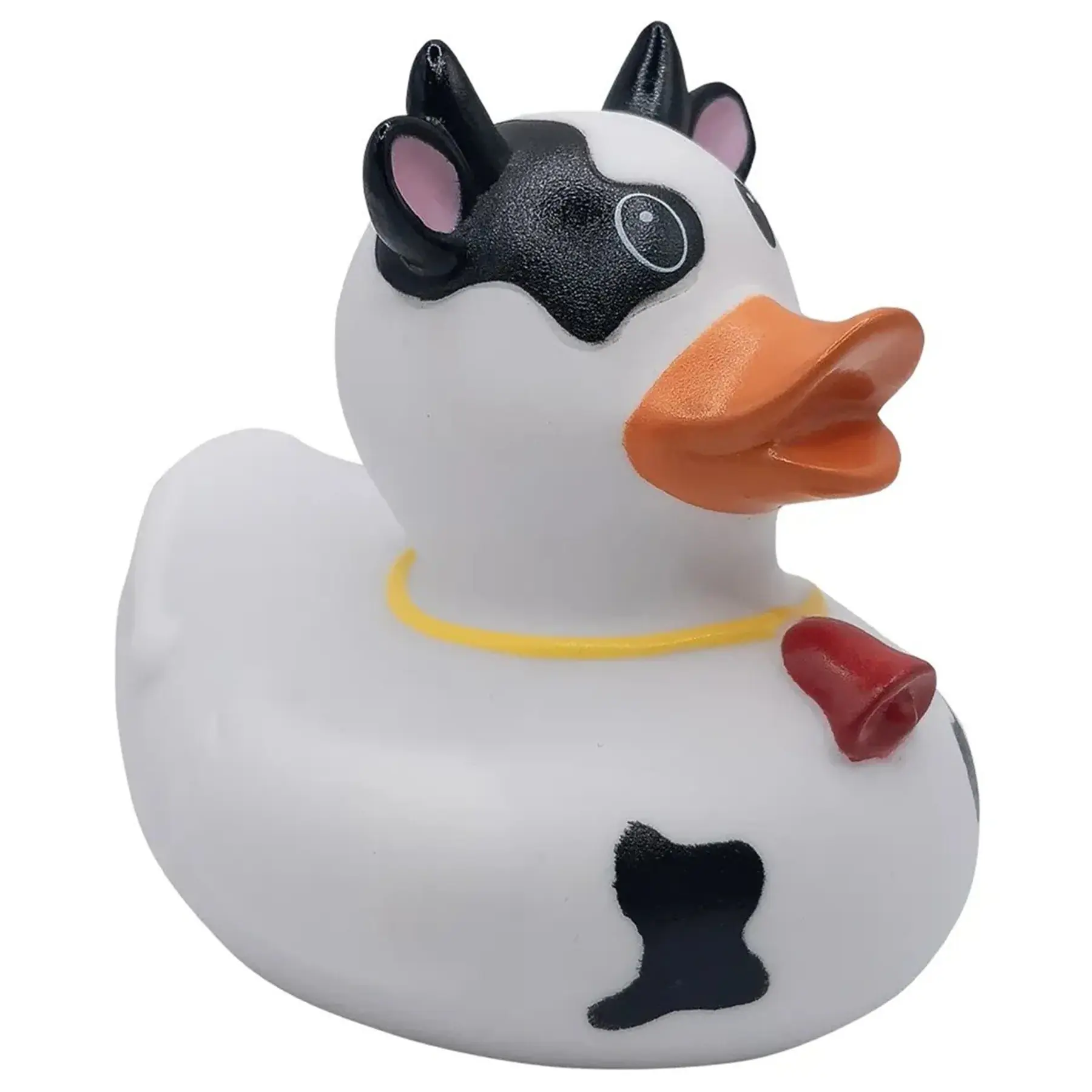 Playful Cow Print Rubber Duck Bath Toy
