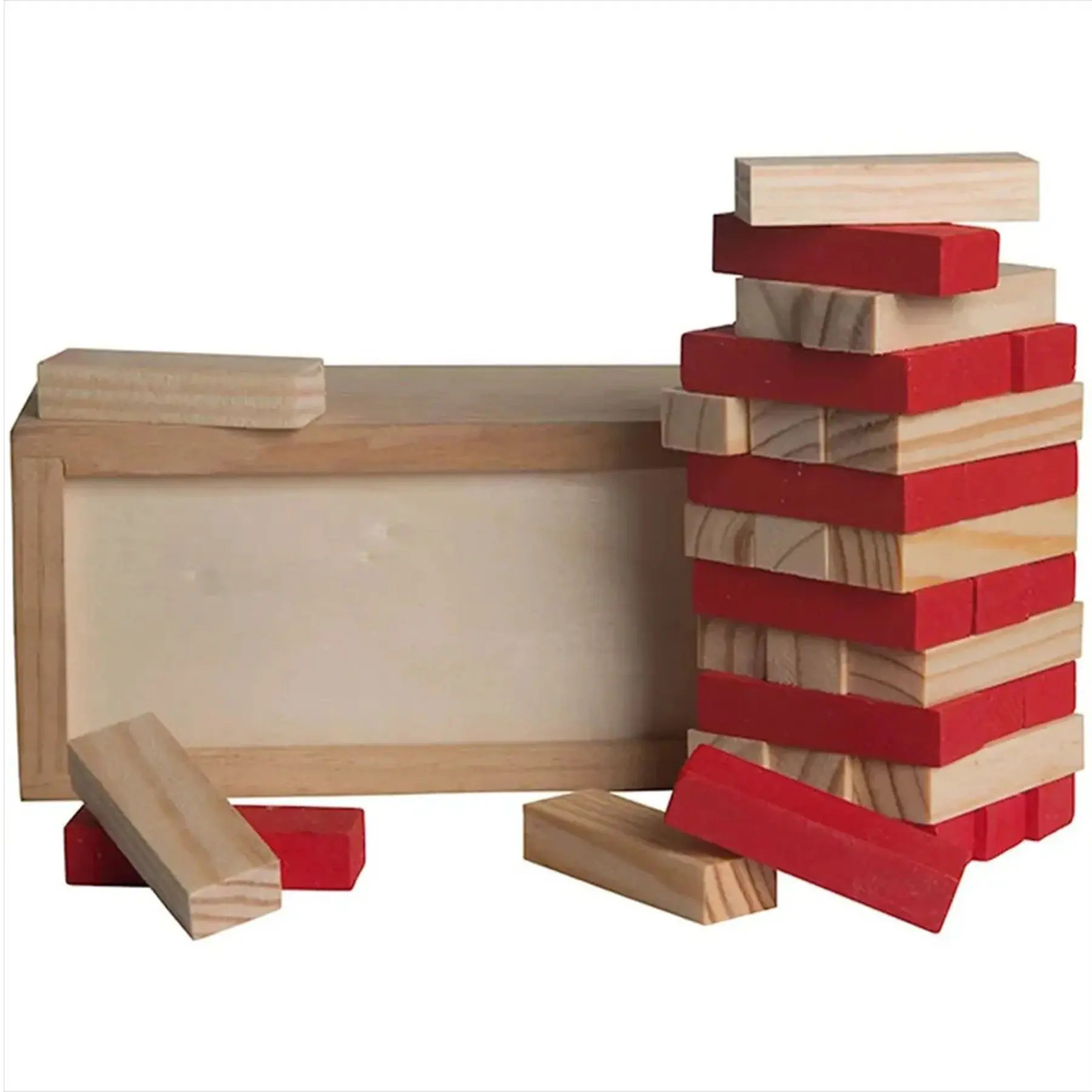 Classic Wooden Block Stacking Game