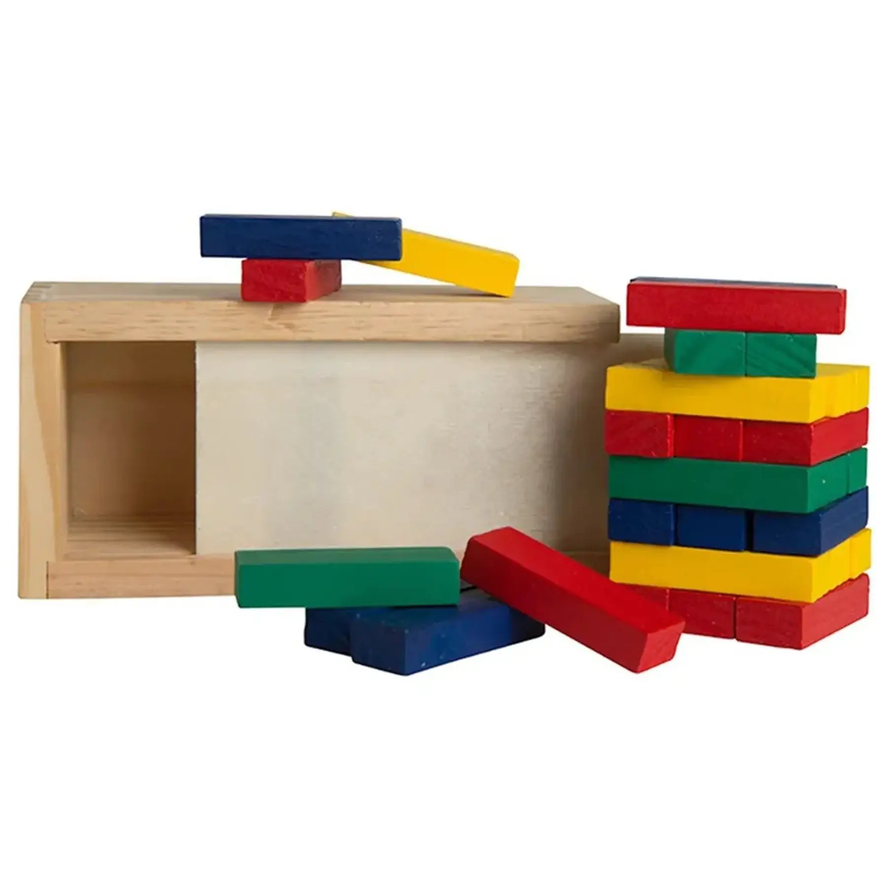 Natural Wooden Tower Stacking Blocks Custom Logo