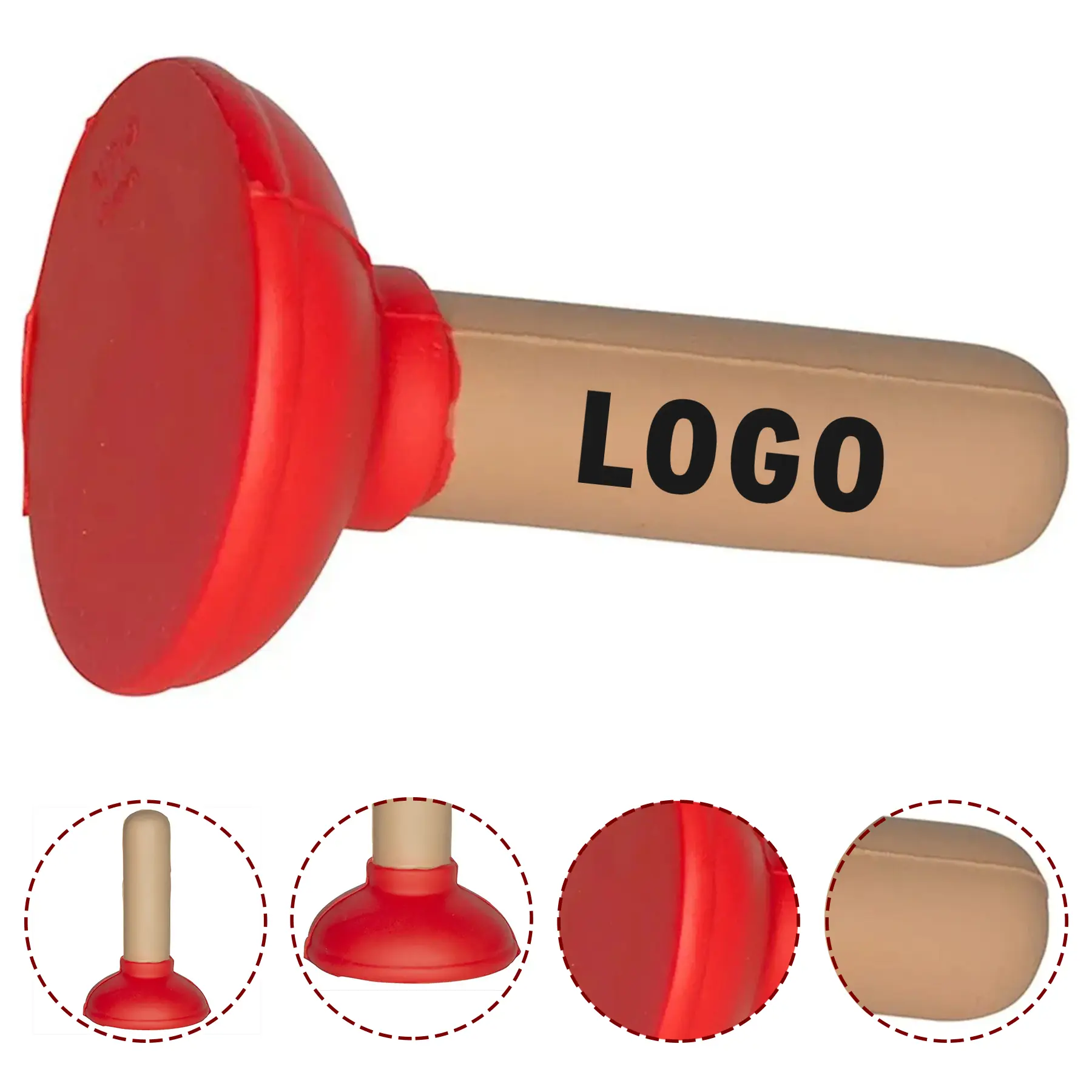Red Plunger Stress Relieving Foam Promotional Giveaway 2
