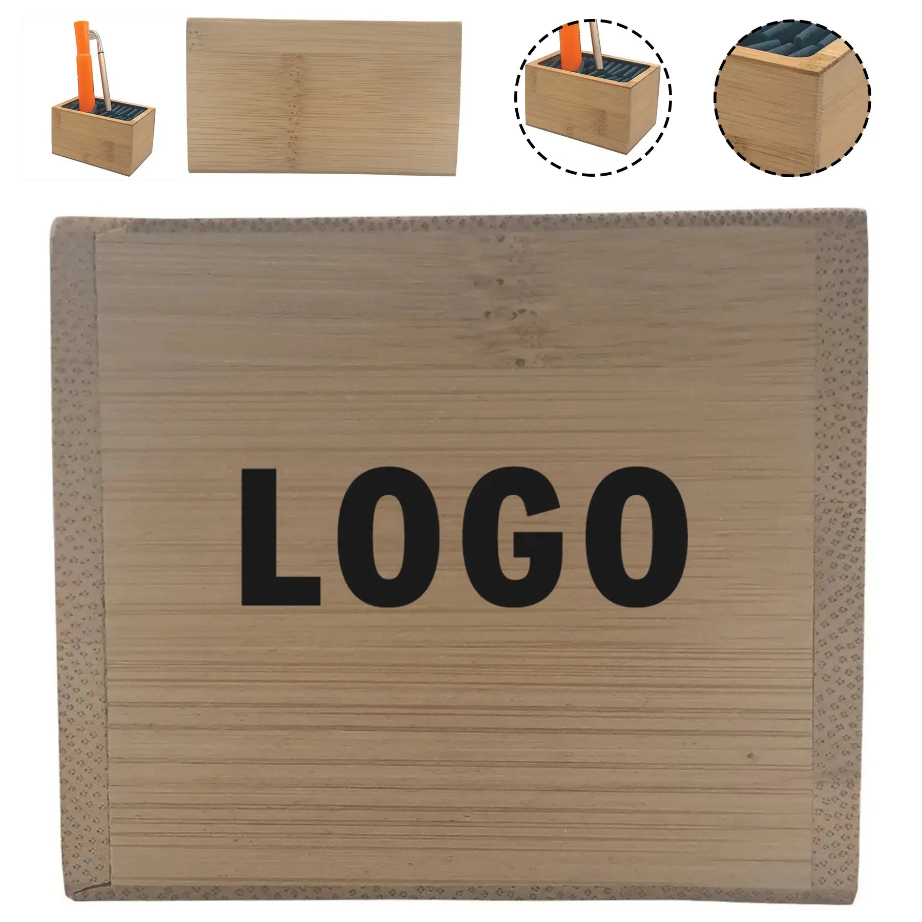 Compact Wooden Desk Pen Organizer 2