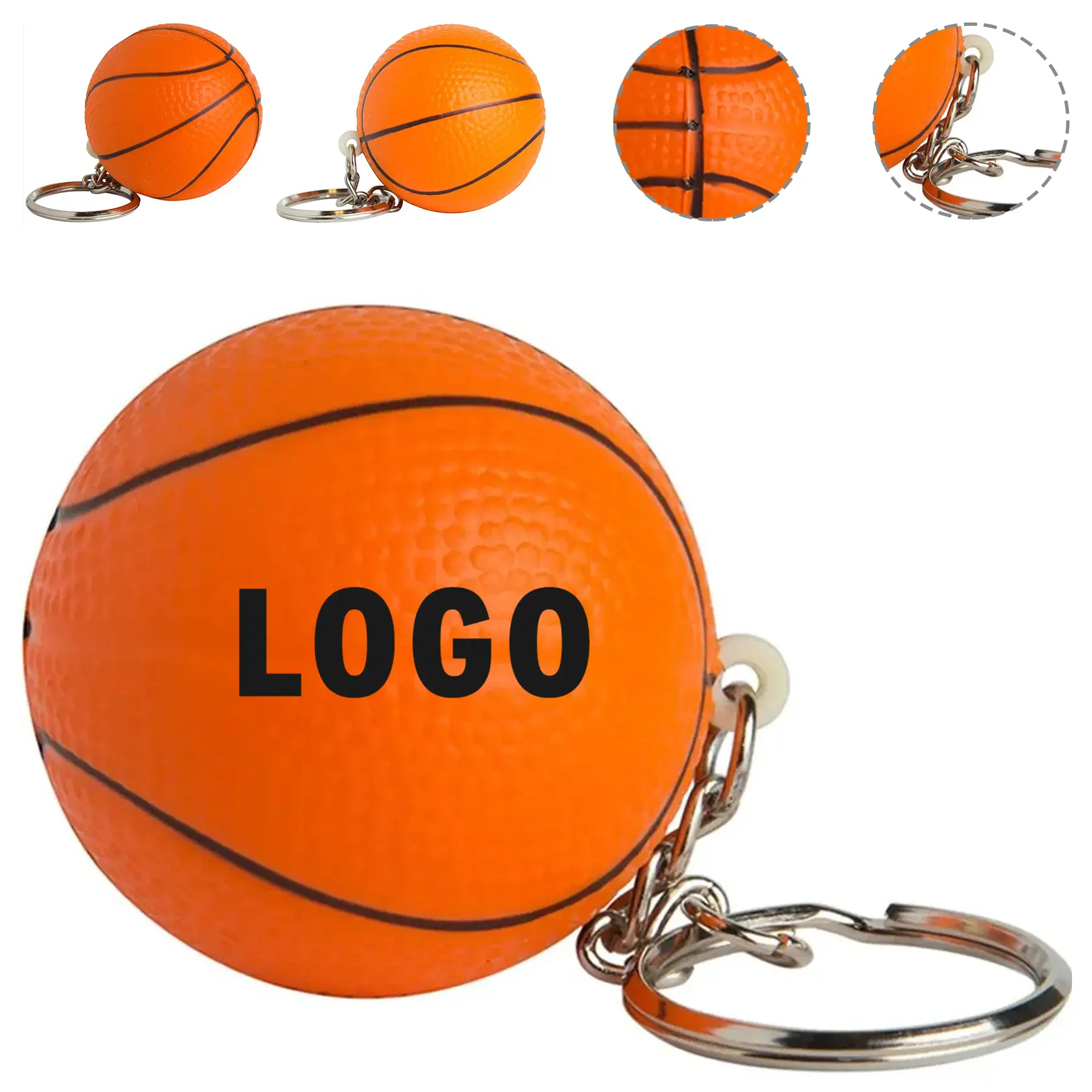 Personalized Basketball Squeeze Toy Keyring 2