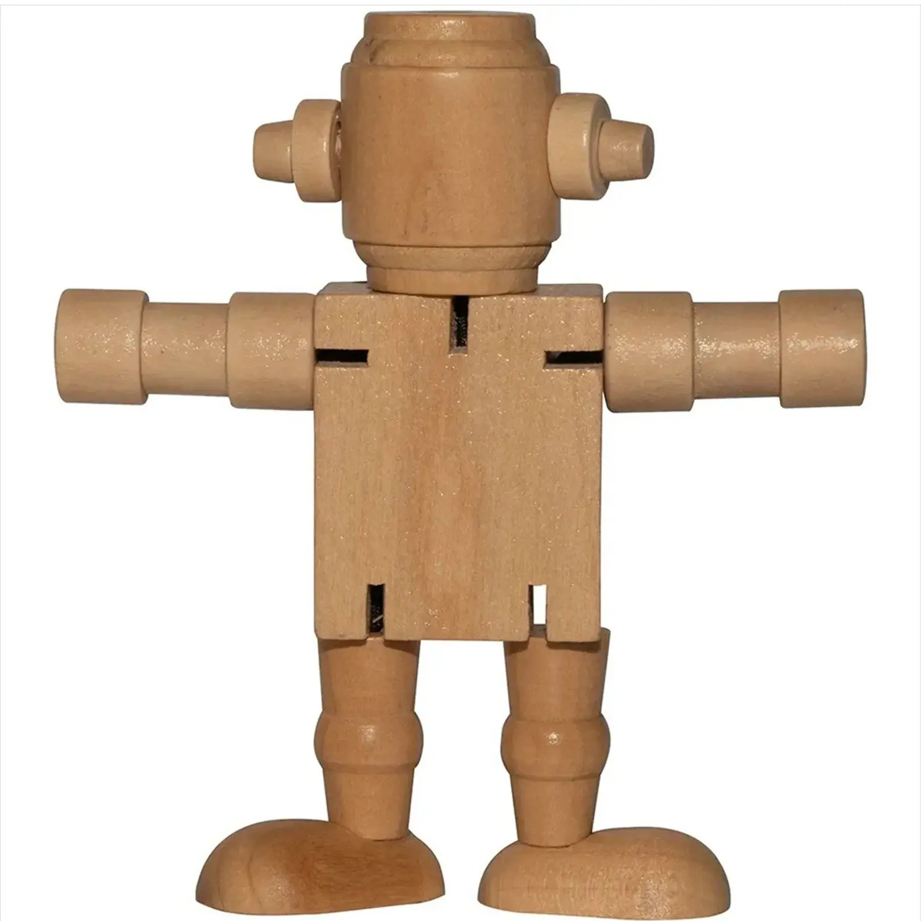 Handcrafted Wooden Robot Ornament Eco Friendly Promotional Gift